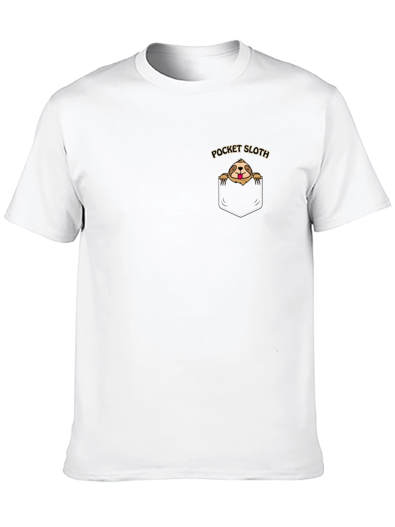 Pocket Sloth Graphic T-Shirt - Soft Cotton Tee