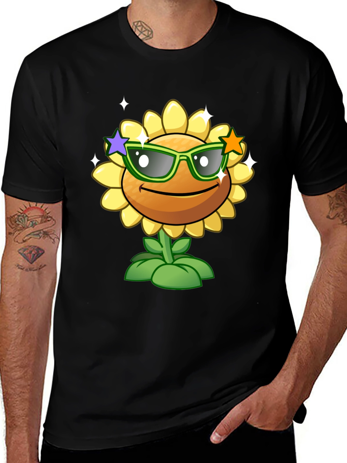 Cool Sunflower Graphic Tee