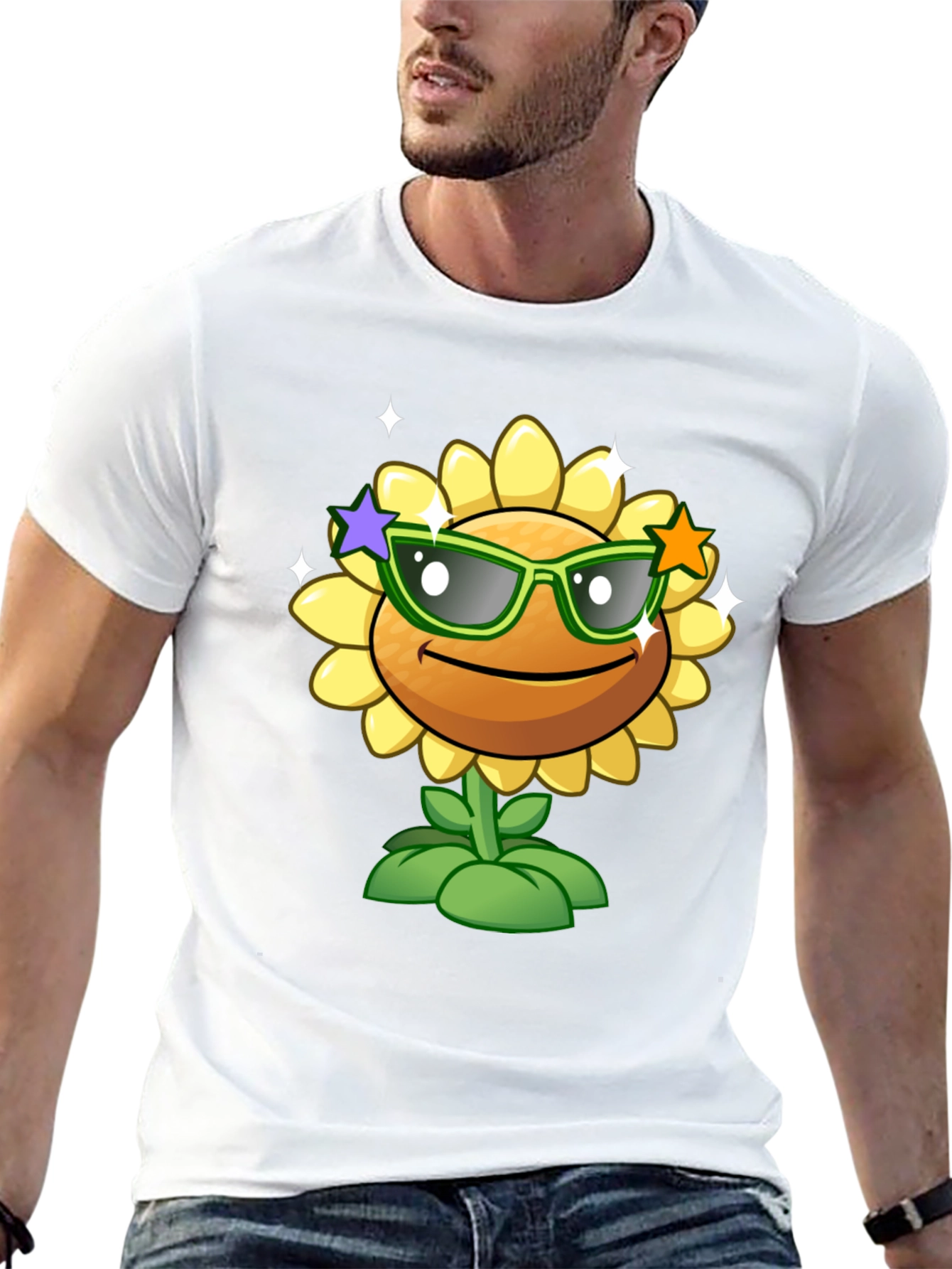 Cool Sunflower Graphic Tee