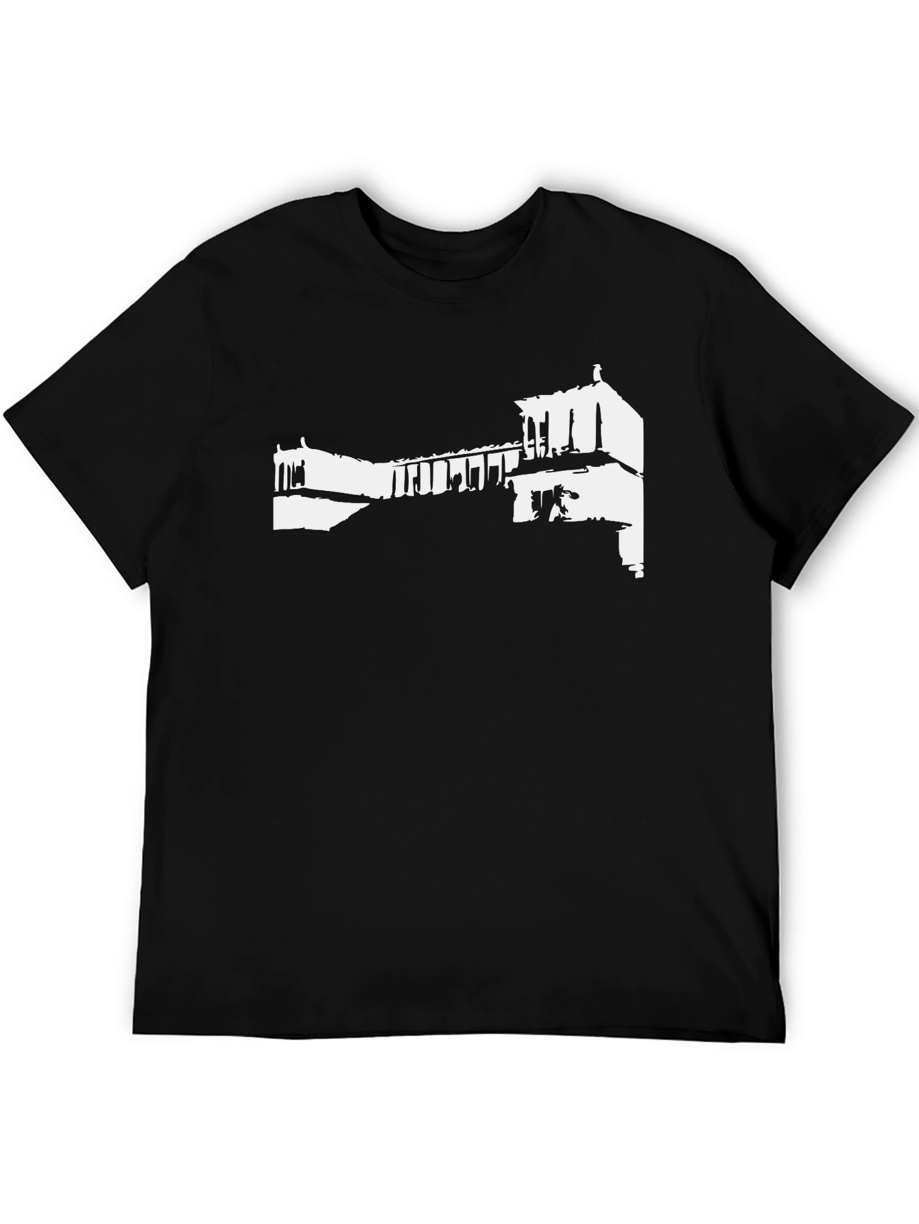 Architectural Print Black T-Shirt