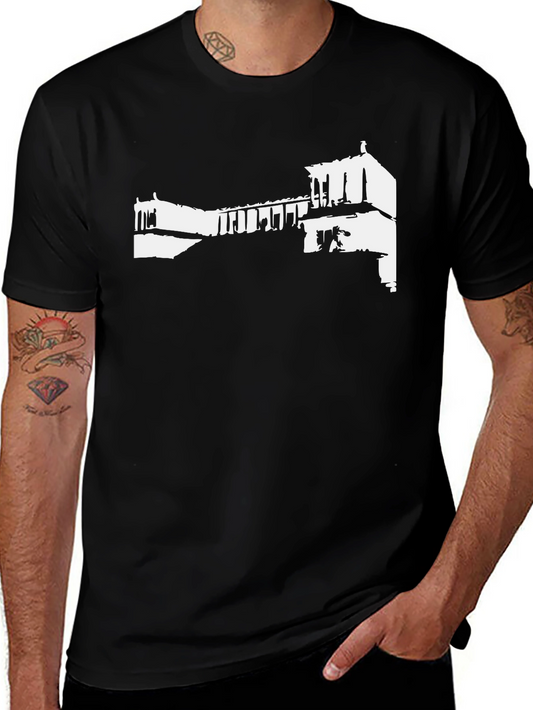 Architectural Print Black T-Shirt