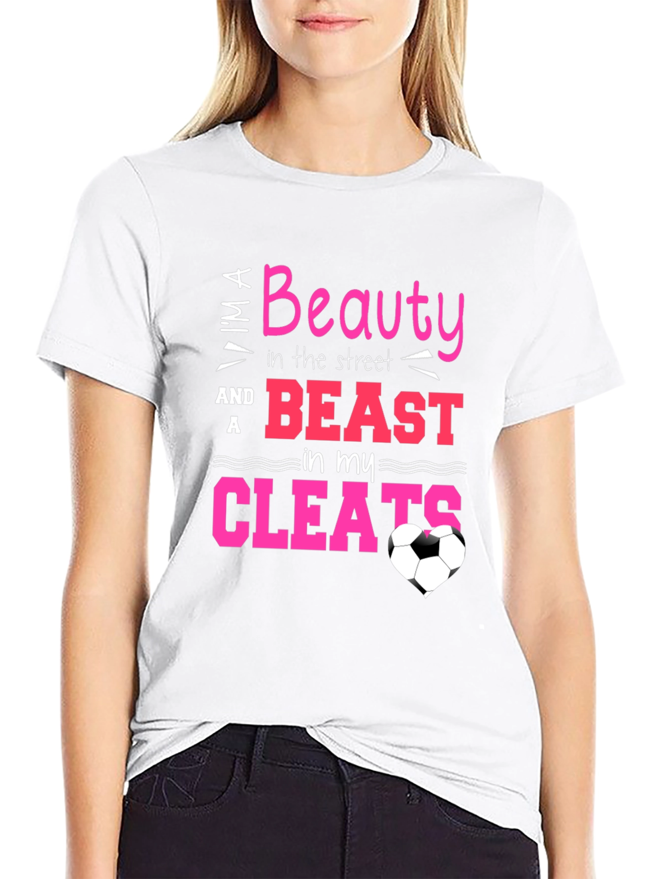 Beauty and Beast in Cleats T-Shirt