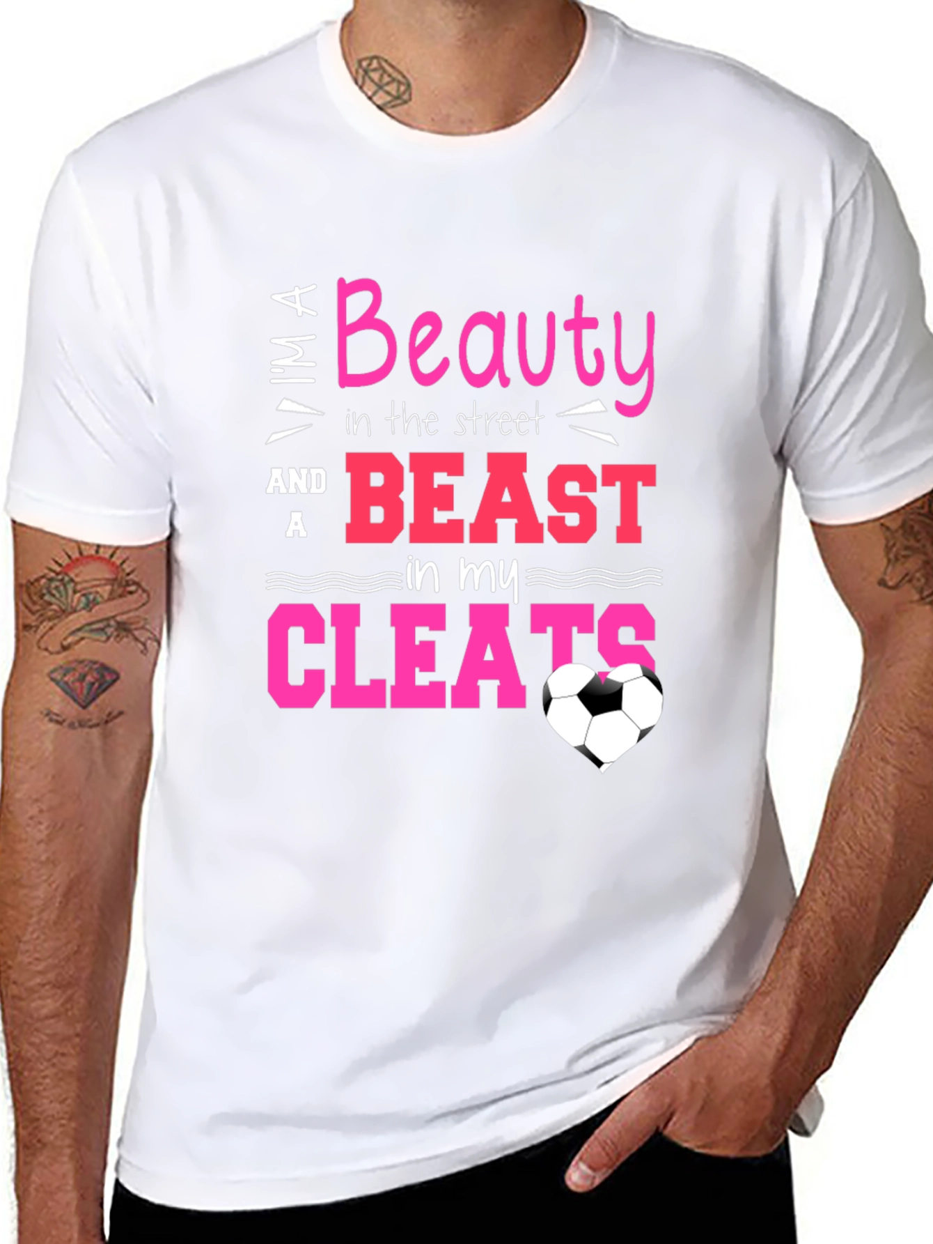 Beauty and Beast in Cleats T-Shirt