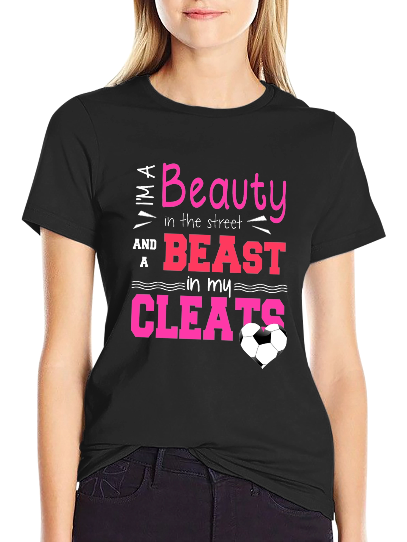 Beauty and Beast in Cleats T-Shirt