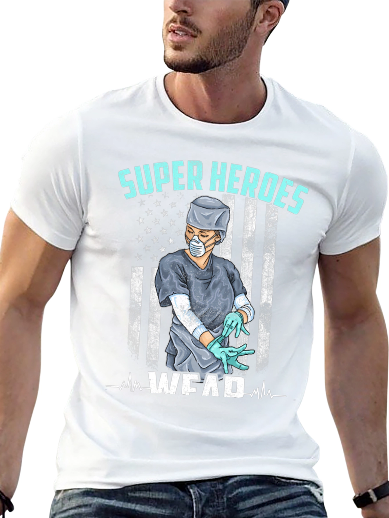 Super Heroes Wear Scrubs T-Shirt