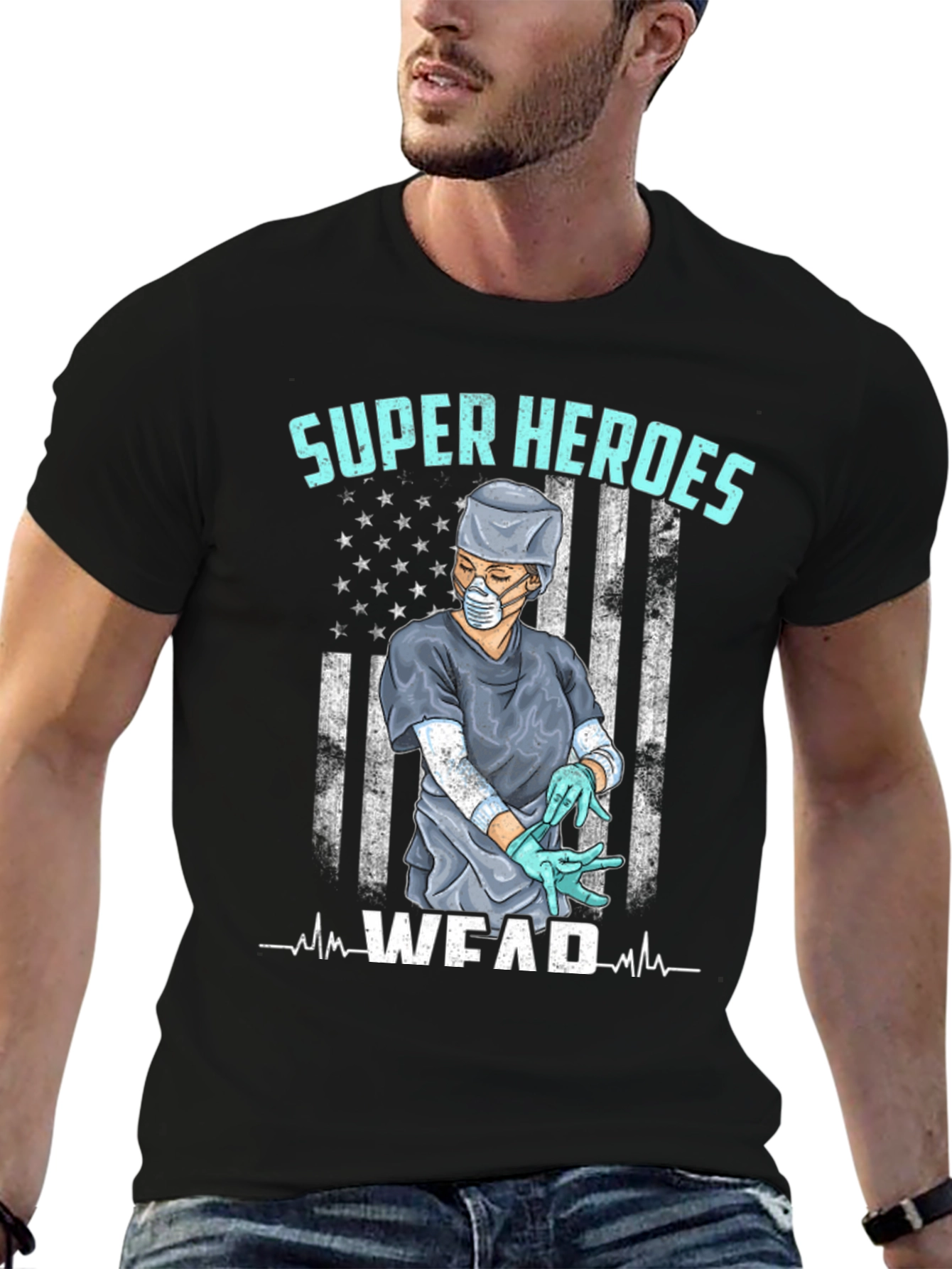 Super Heroes Wear Scrubs T-Shirt