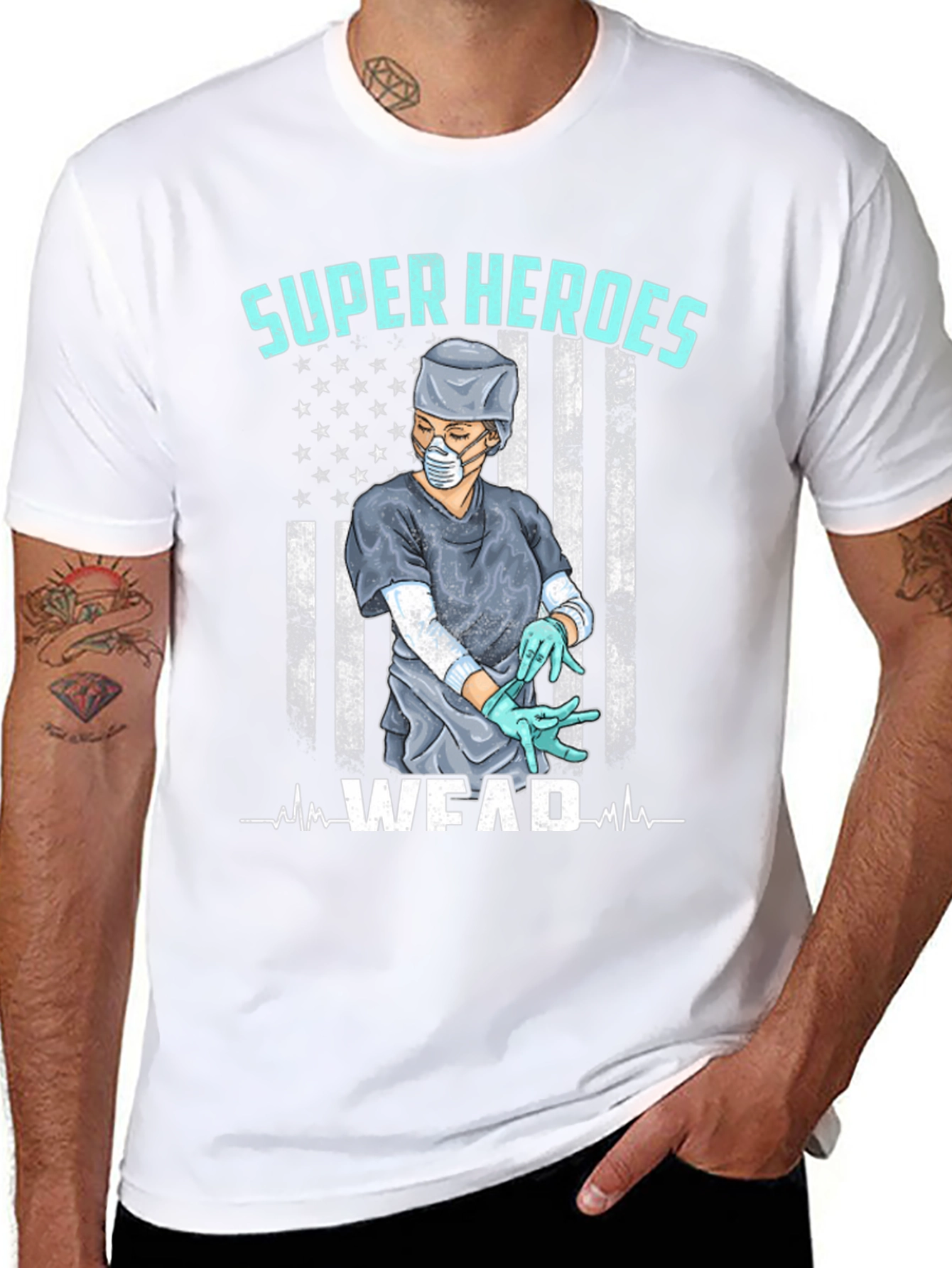 Super Heroes Wear Scrubs T-Shirt