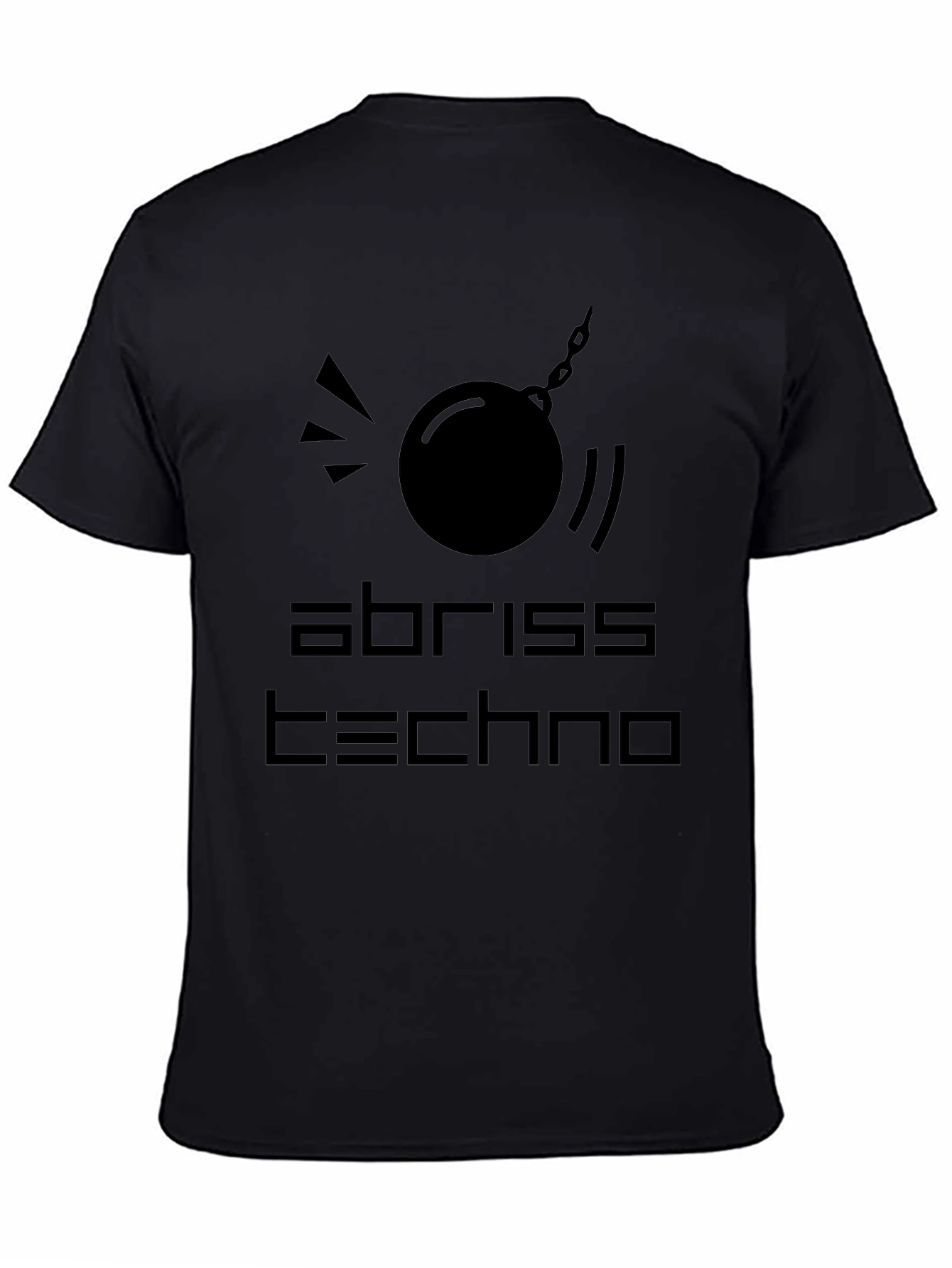 Abriss Techno Black Graphic T-Shirt