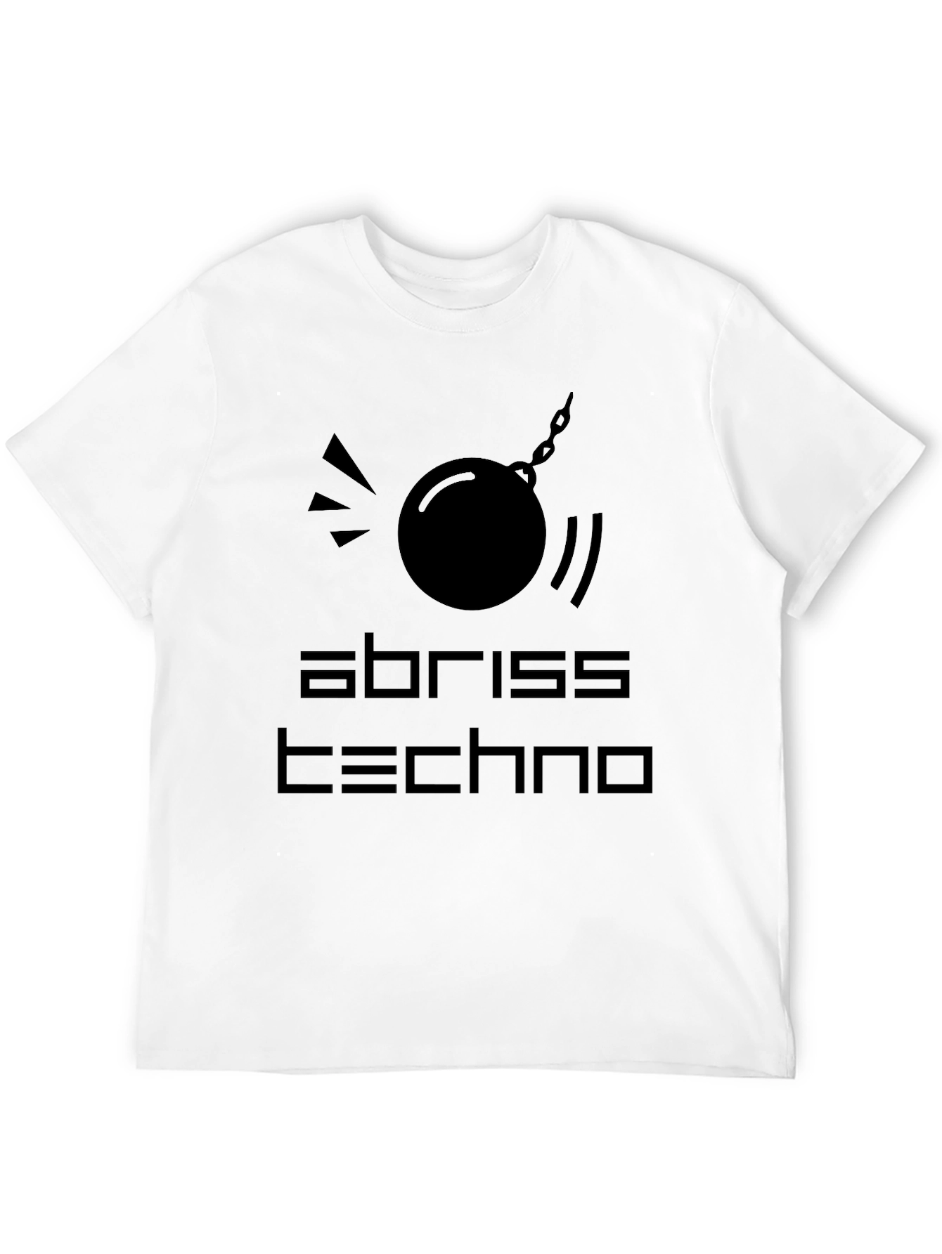 Abriss Techno Black Graphic T-Shirt