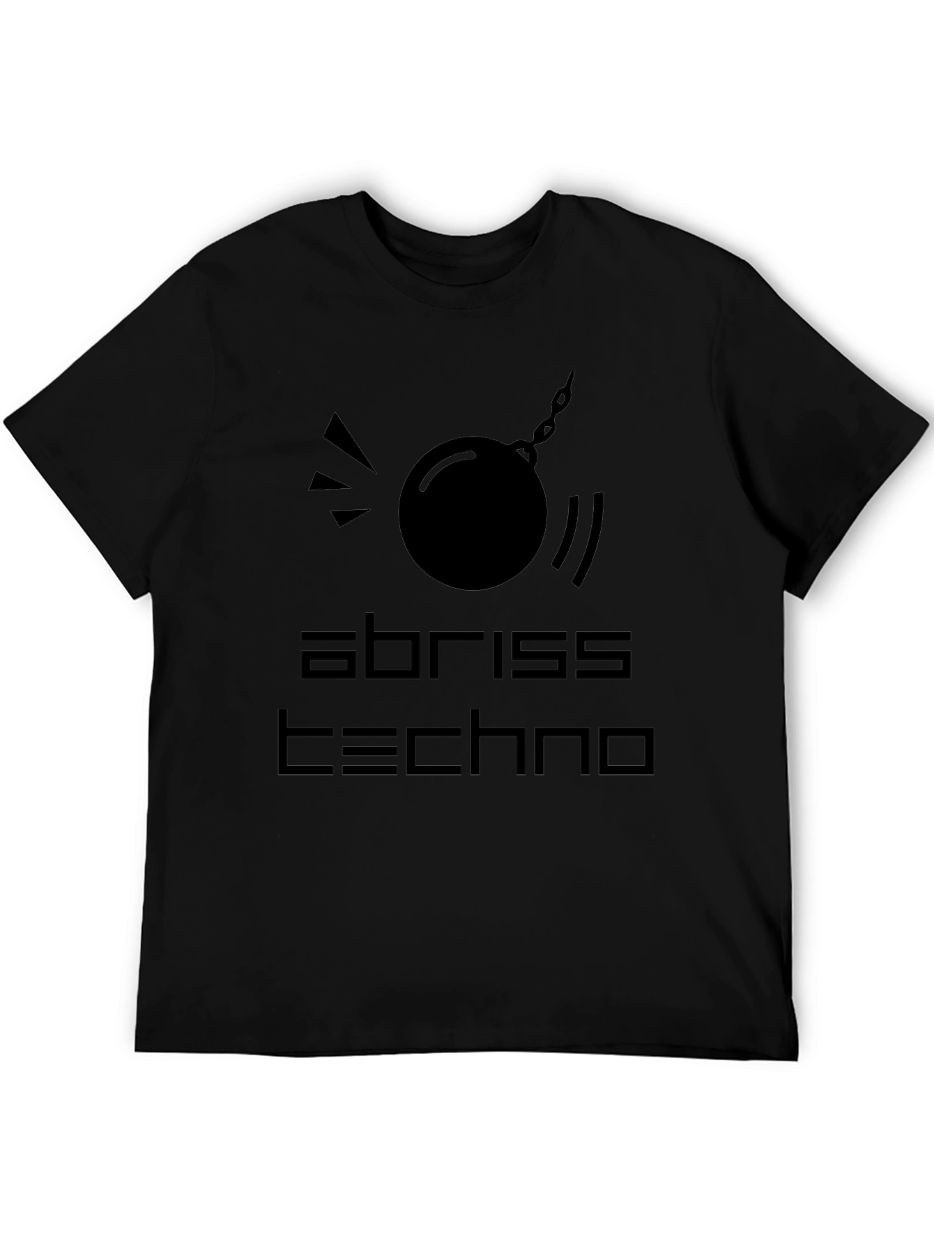 Abriss Techno Black Graphic T-Shirt