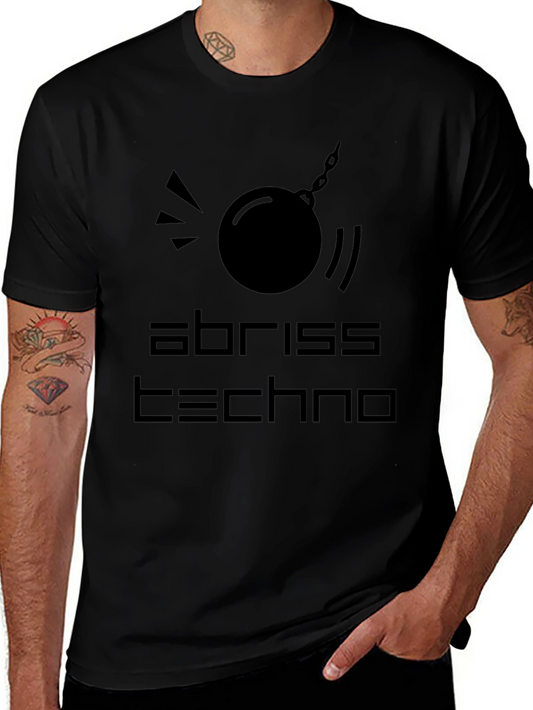 Abriss Techno Black Graphic T-Shirt
