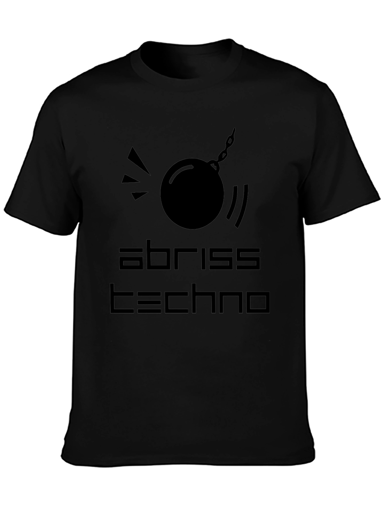 Abriss Techno Black Graphic T-Shirt