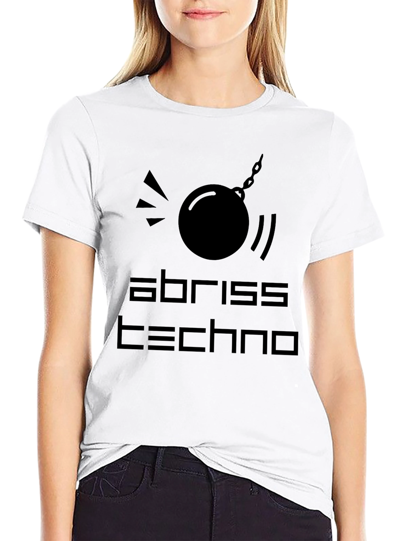 Abriss Techno Black Graphic T-Shirt