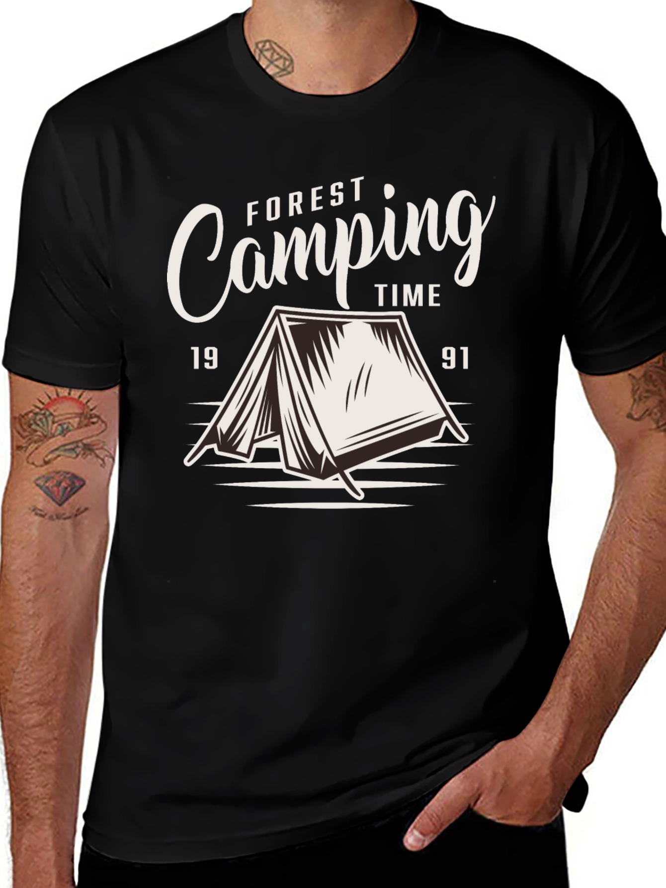Forest Camping Time Graphic T-Shirt