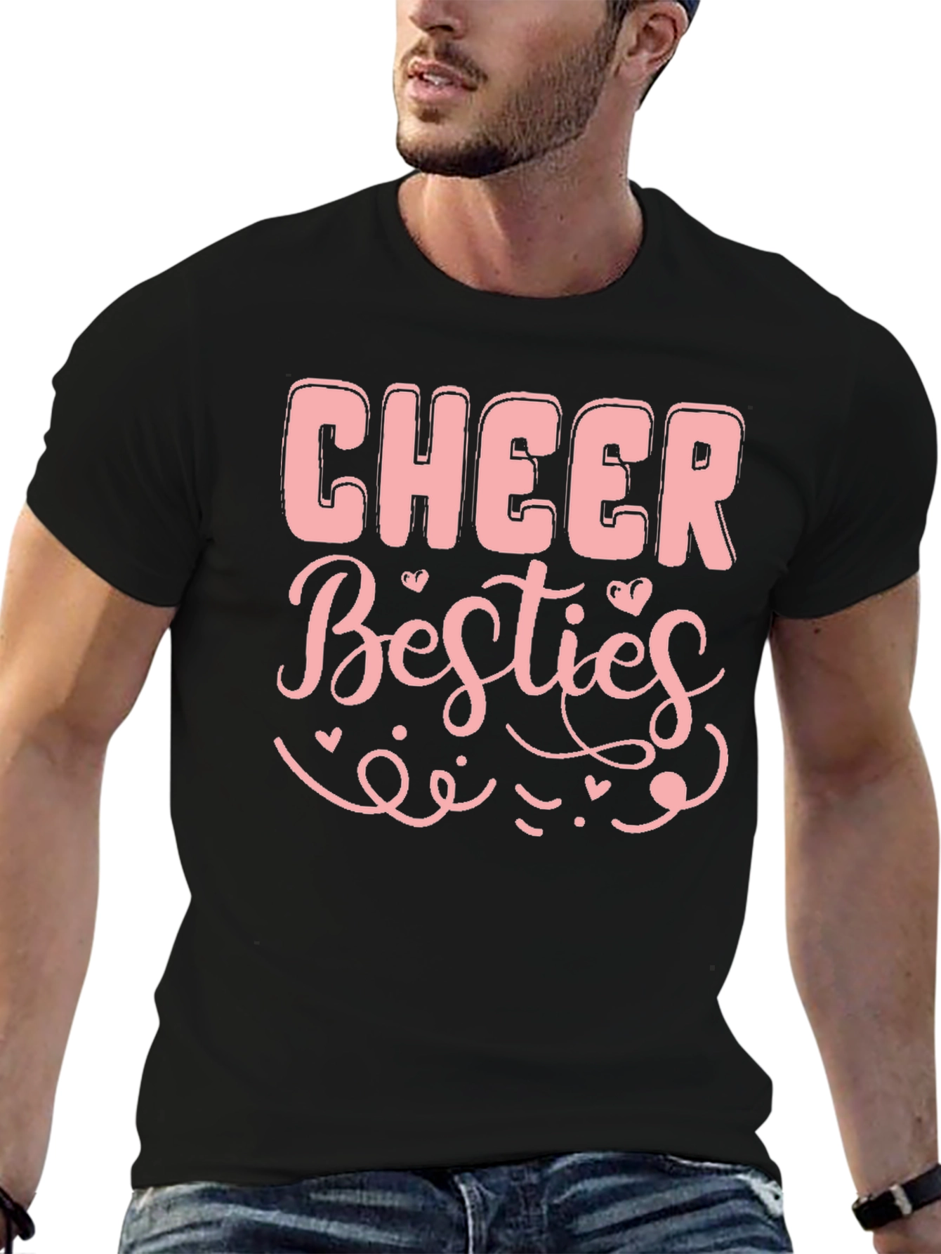 Cheer Besties Graphic Tee - Black T-Shirt