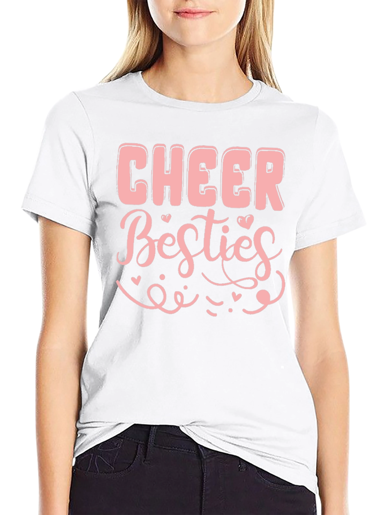 Cheer Besties Graphic Tee - Black T-Shirt