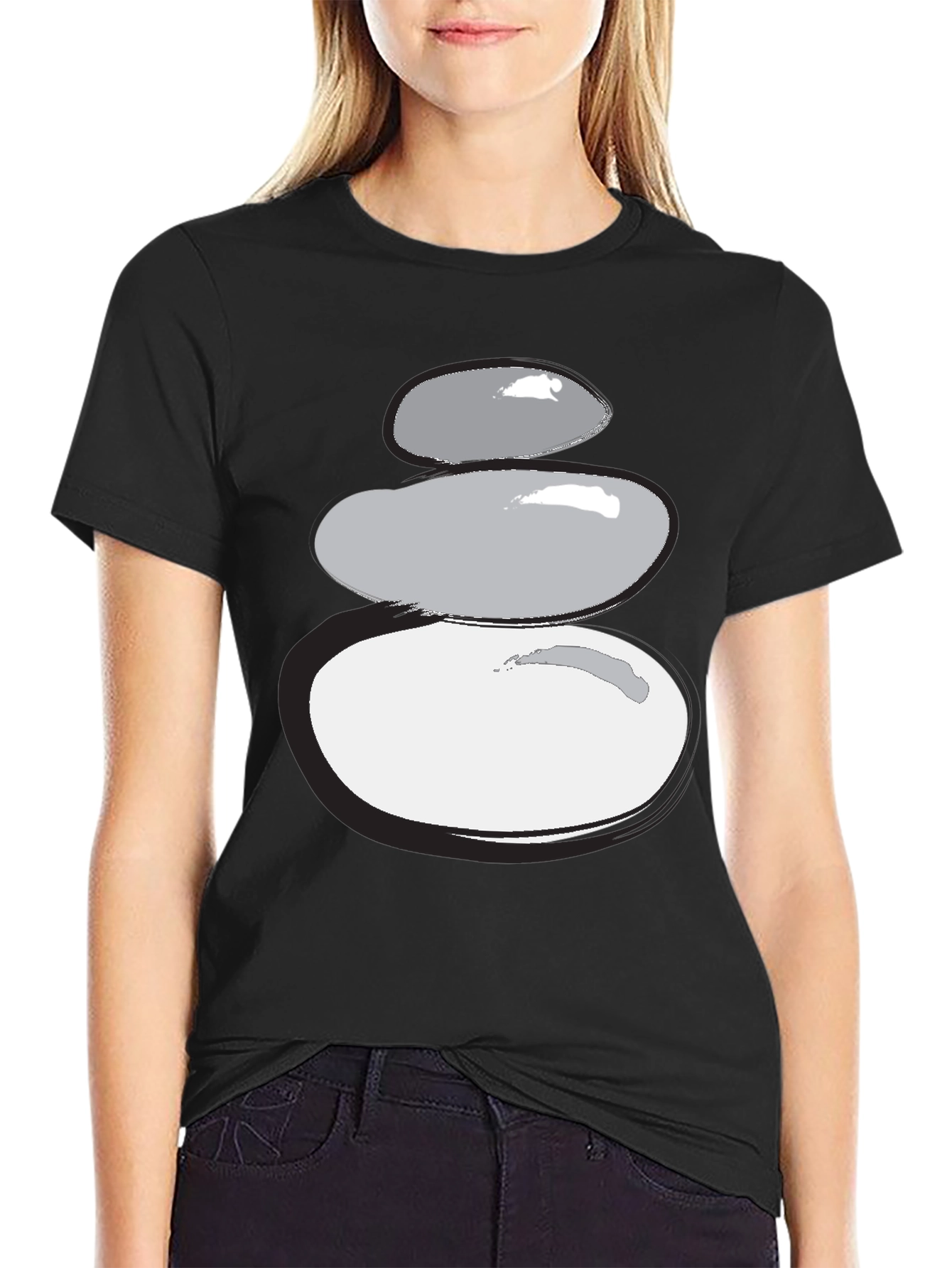 Stacked Stones Graphic Tee - Zen Style