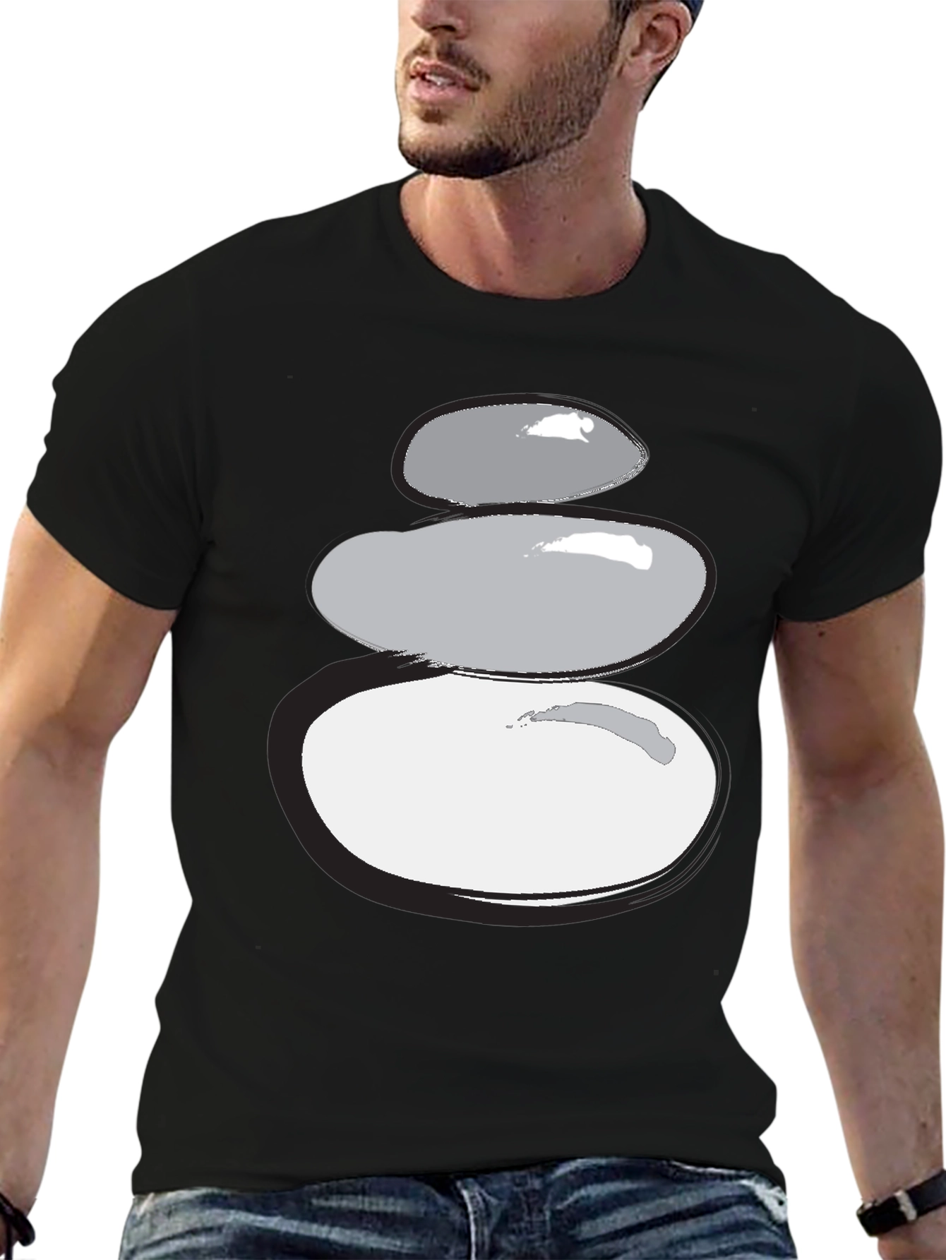 Stacked Stones Graphic Tee - Zen Style