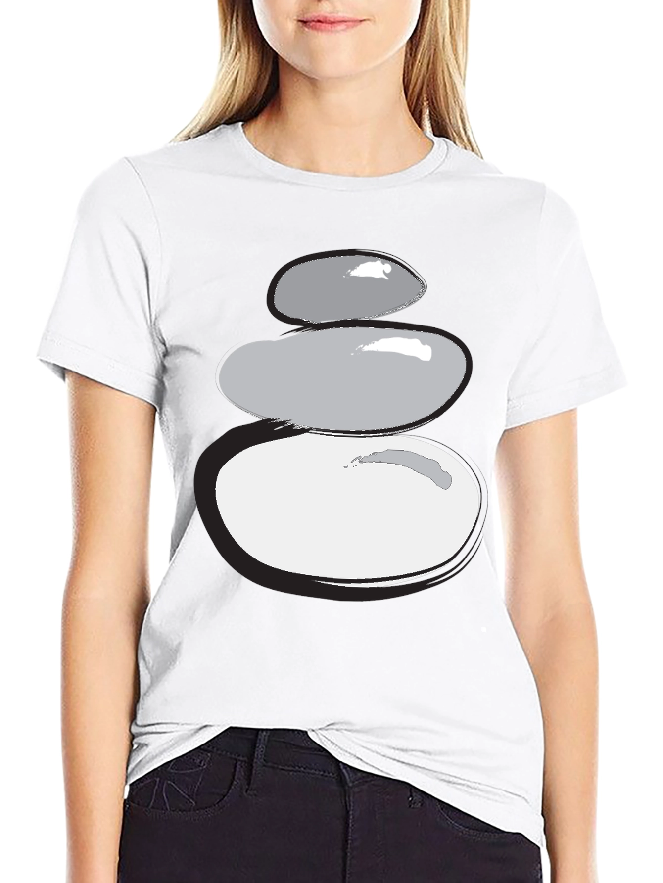 Stacked Stones Graphic Tee - Zen Style