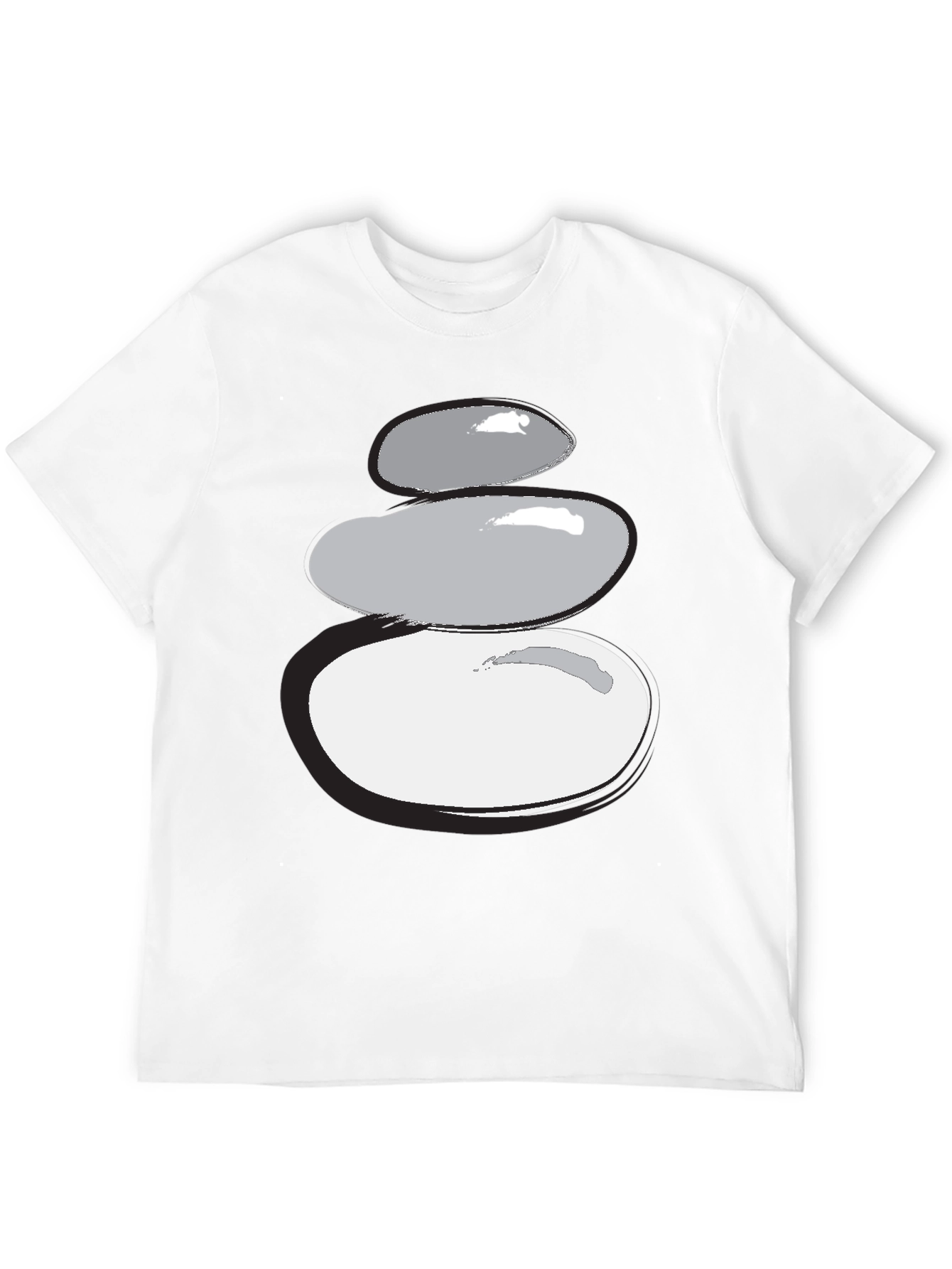 Stacked Stones Graphic Tee - Zen Style