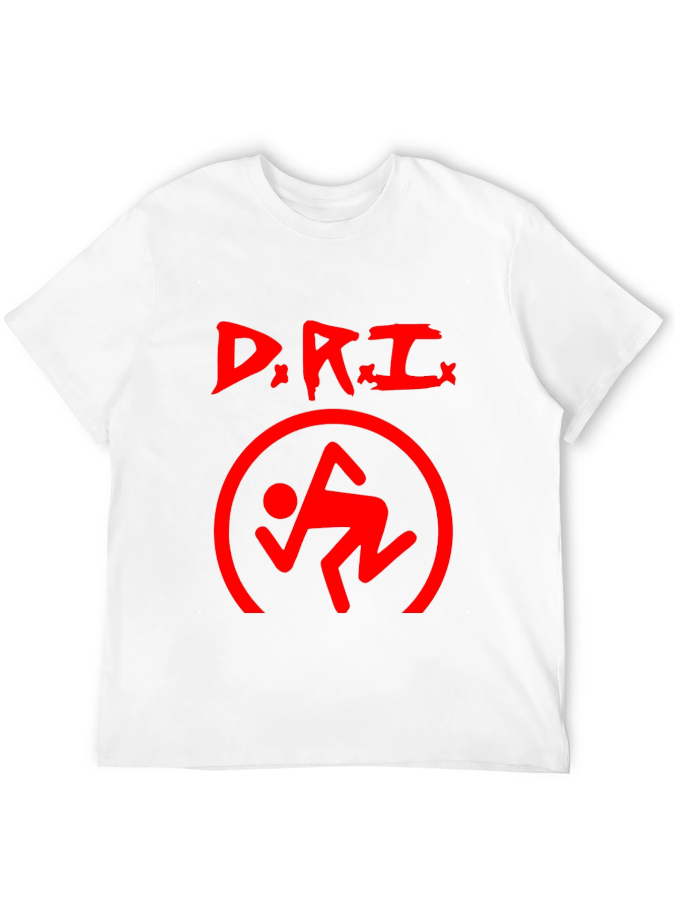 D.R.I. Logo Black T-Shirt - Red Graphic Print