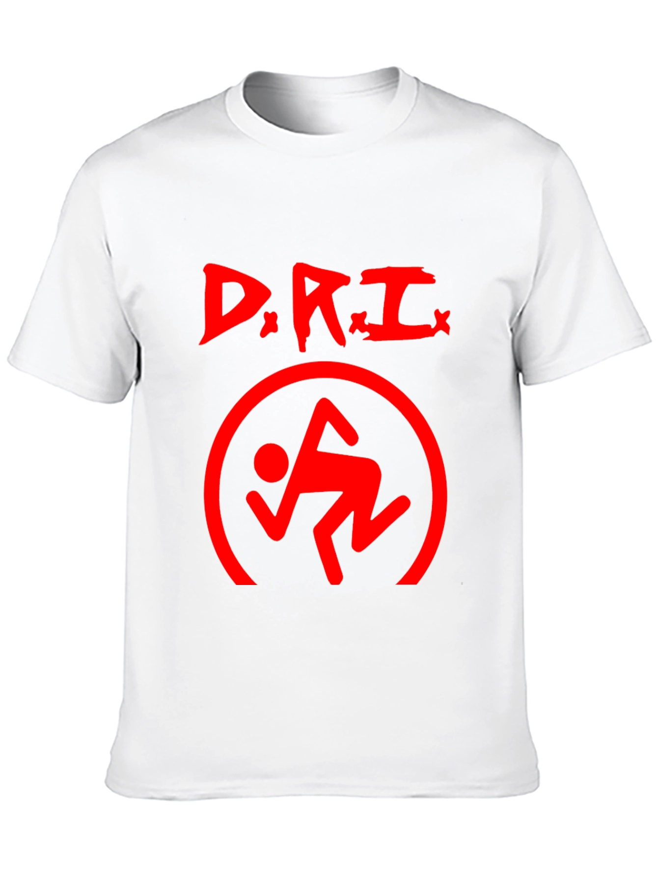 D.R.I. Logo Black T-Shirt - Red Graphic Print