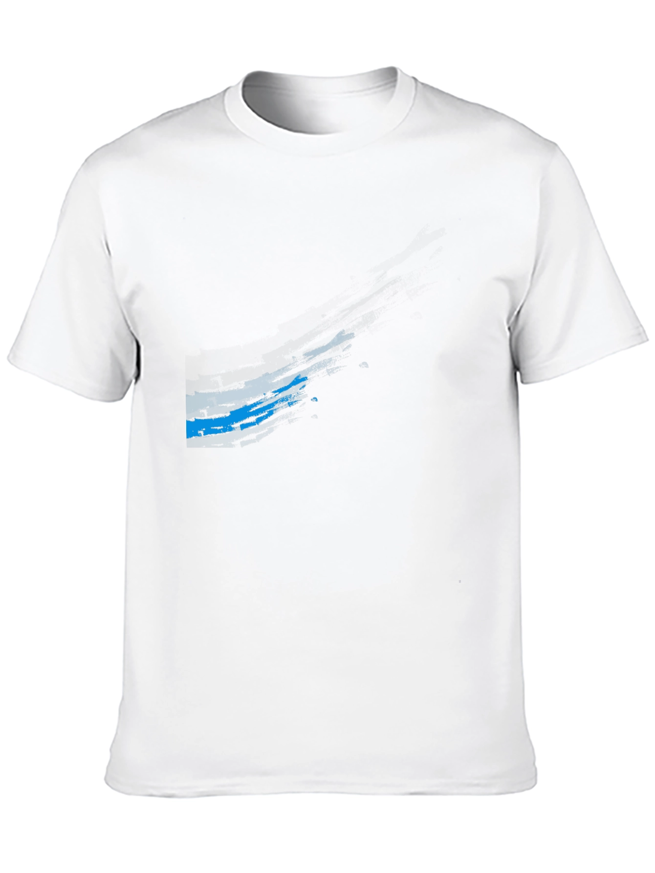 Modern Black T-Shirt with Blue Graphic