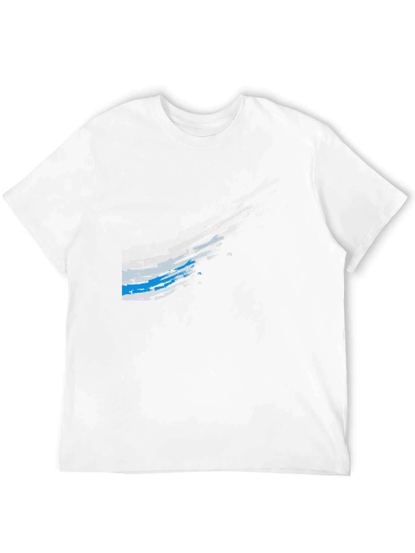 Modern Black T-Shirt with Blue Graphic