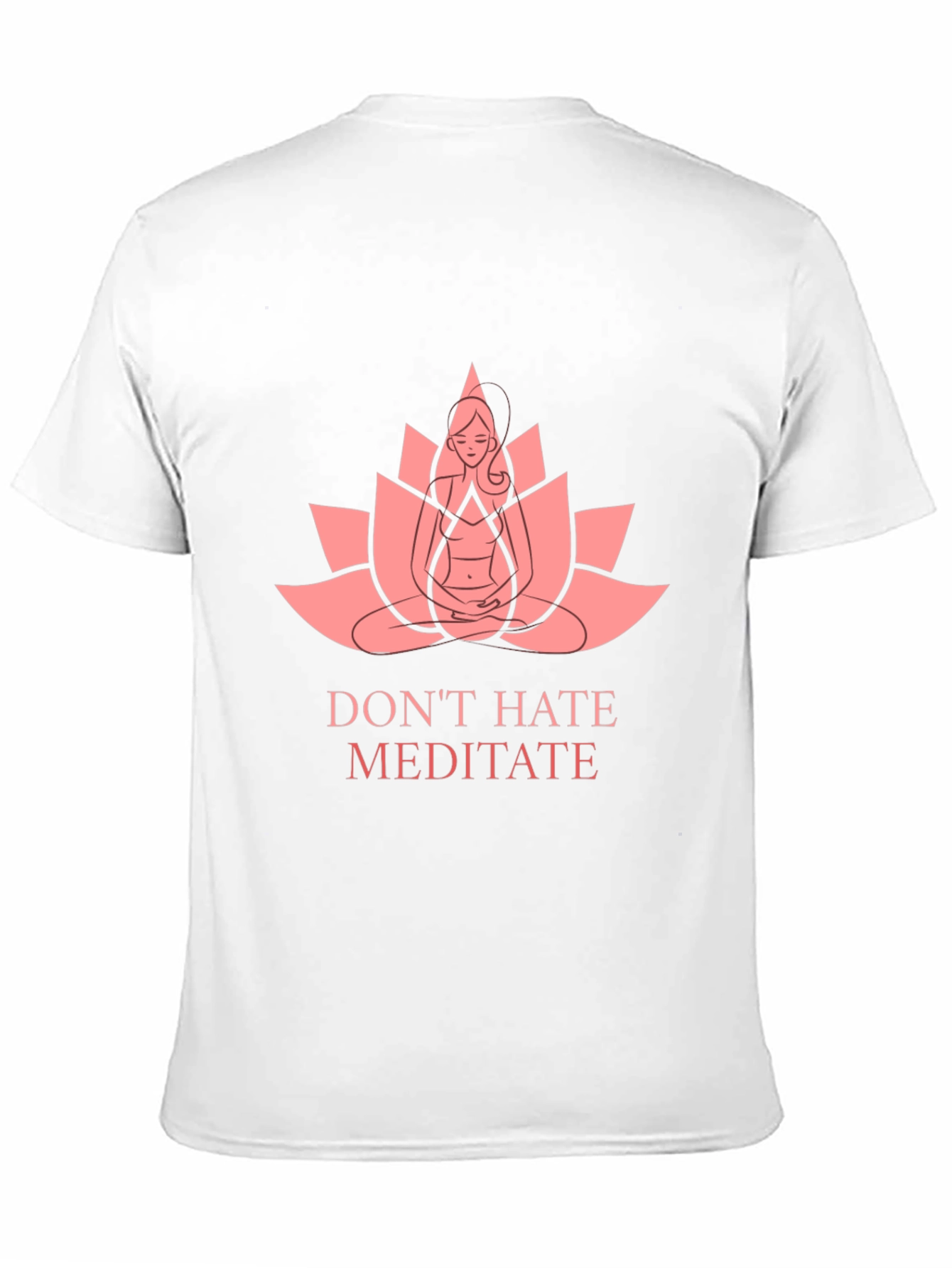 Meditate Lotus Graphic Tee - Relaxed Fit Black T-Shirt