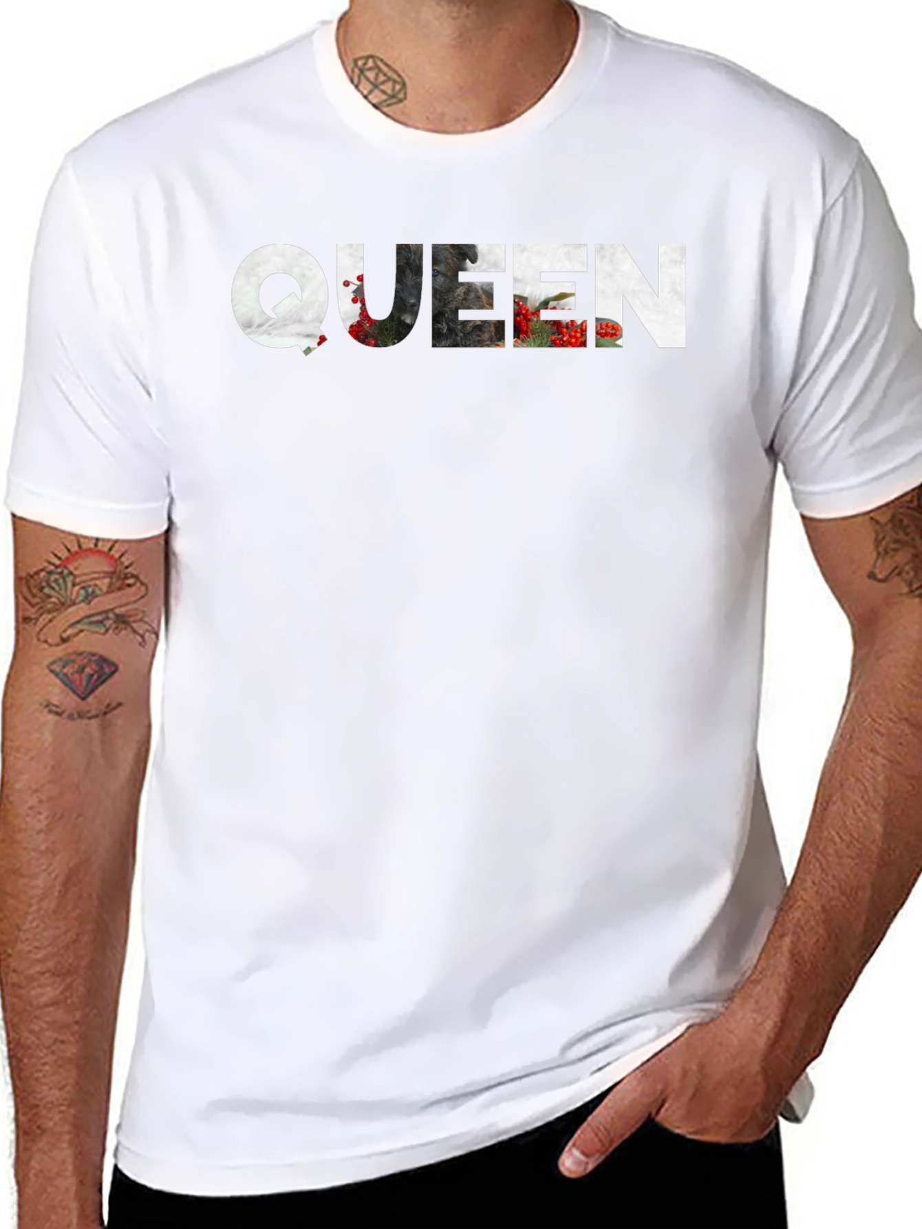 Queen Graphic Print Black Tee