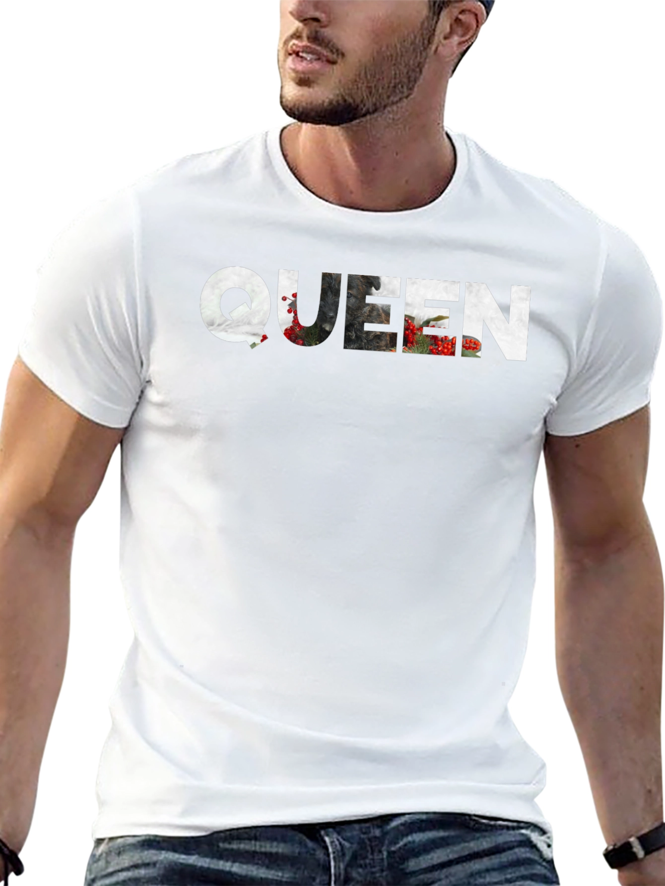 Queen Graphic Print Black Tee