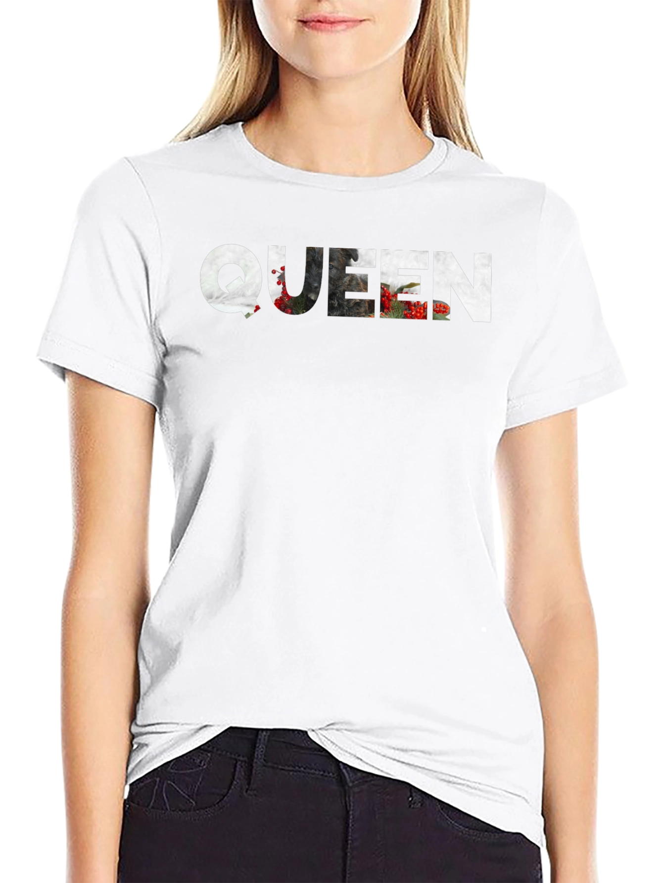 Queen Graphic Print Black Tee
