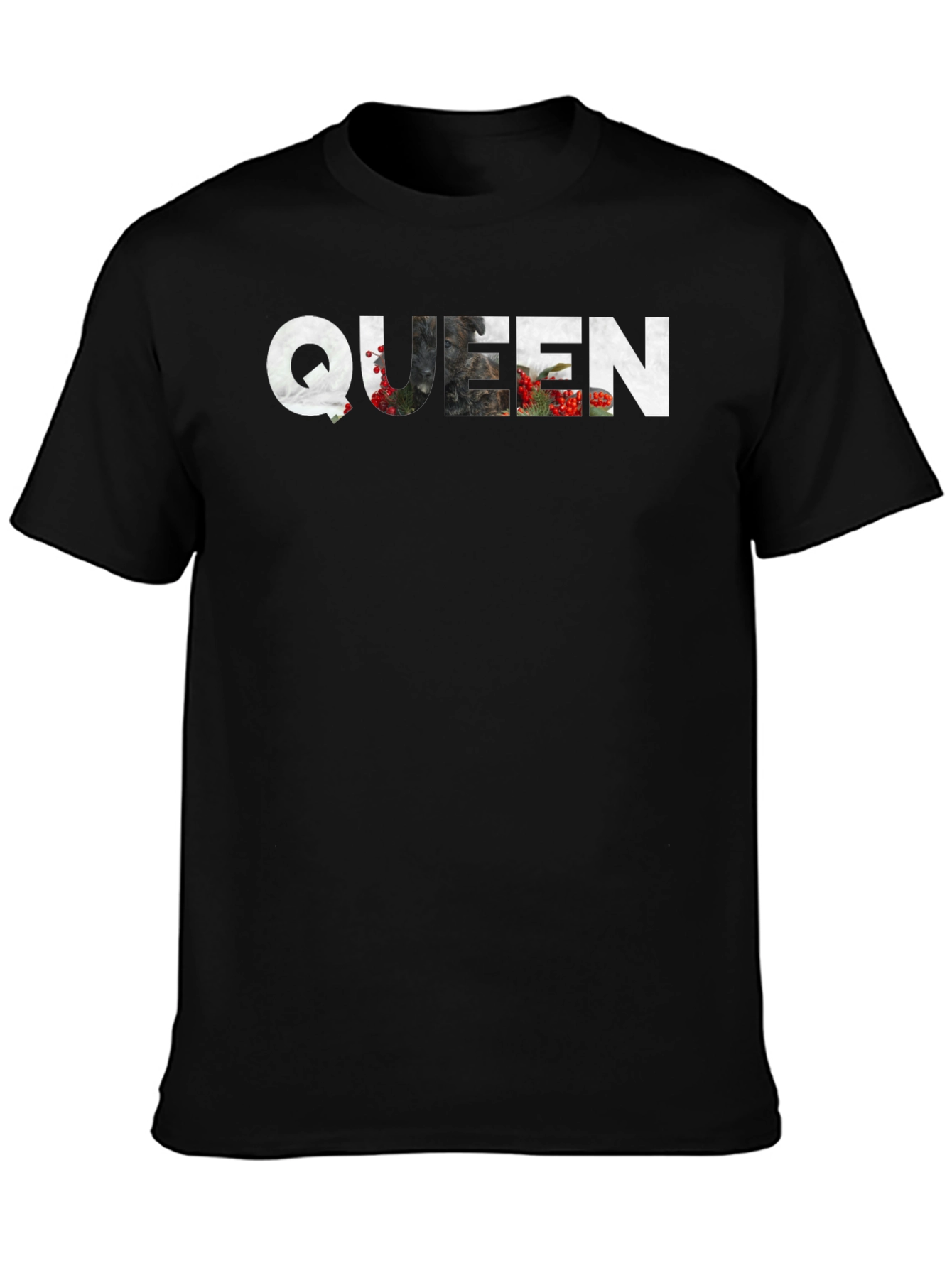 Queen Graphic Print Black Tee