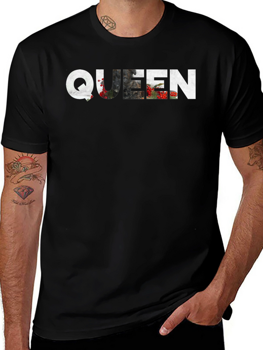 Queen Graphic Print Black Tee