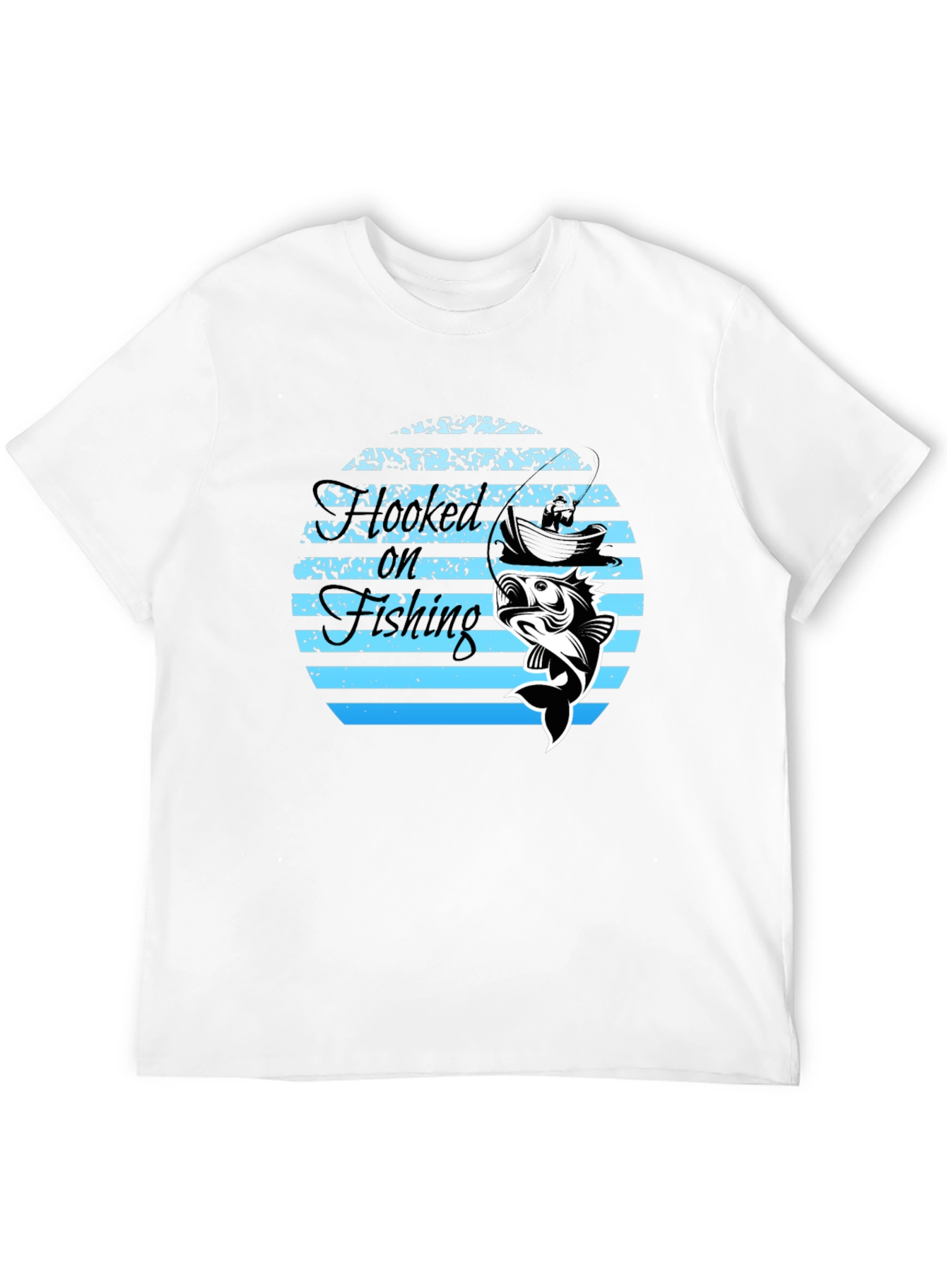 Hooked On Fishing Graphic T-Shirt
