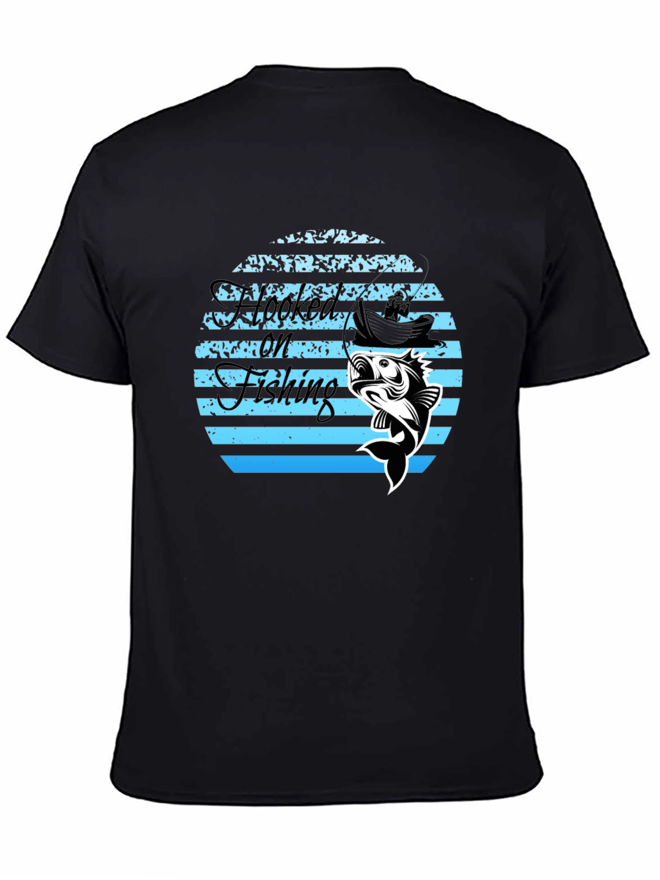 Hooked On Fishing Graphic T-Shirt