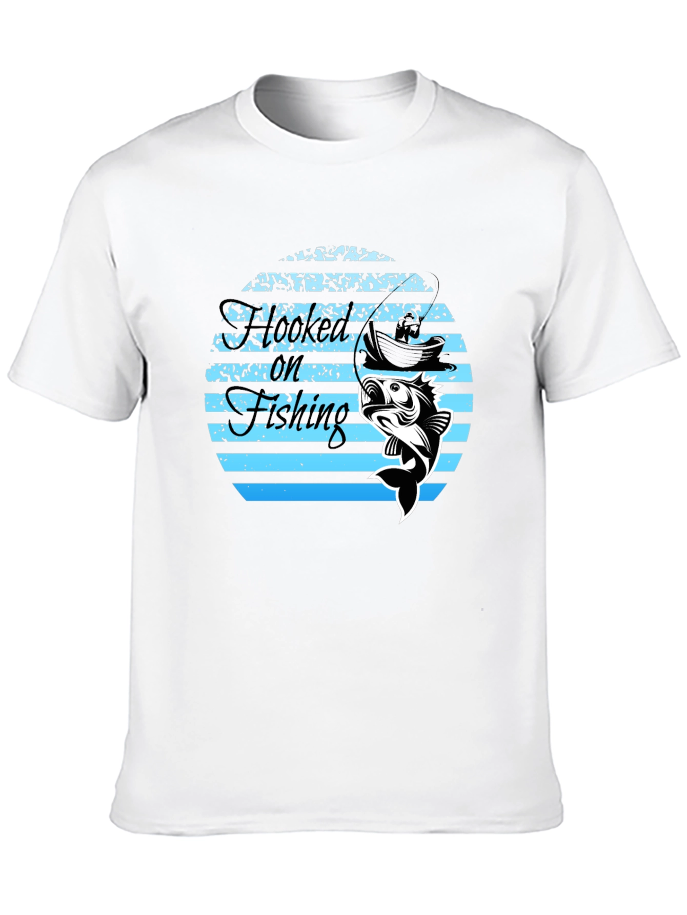 Hooked On Fishing Graphic T-Shirt