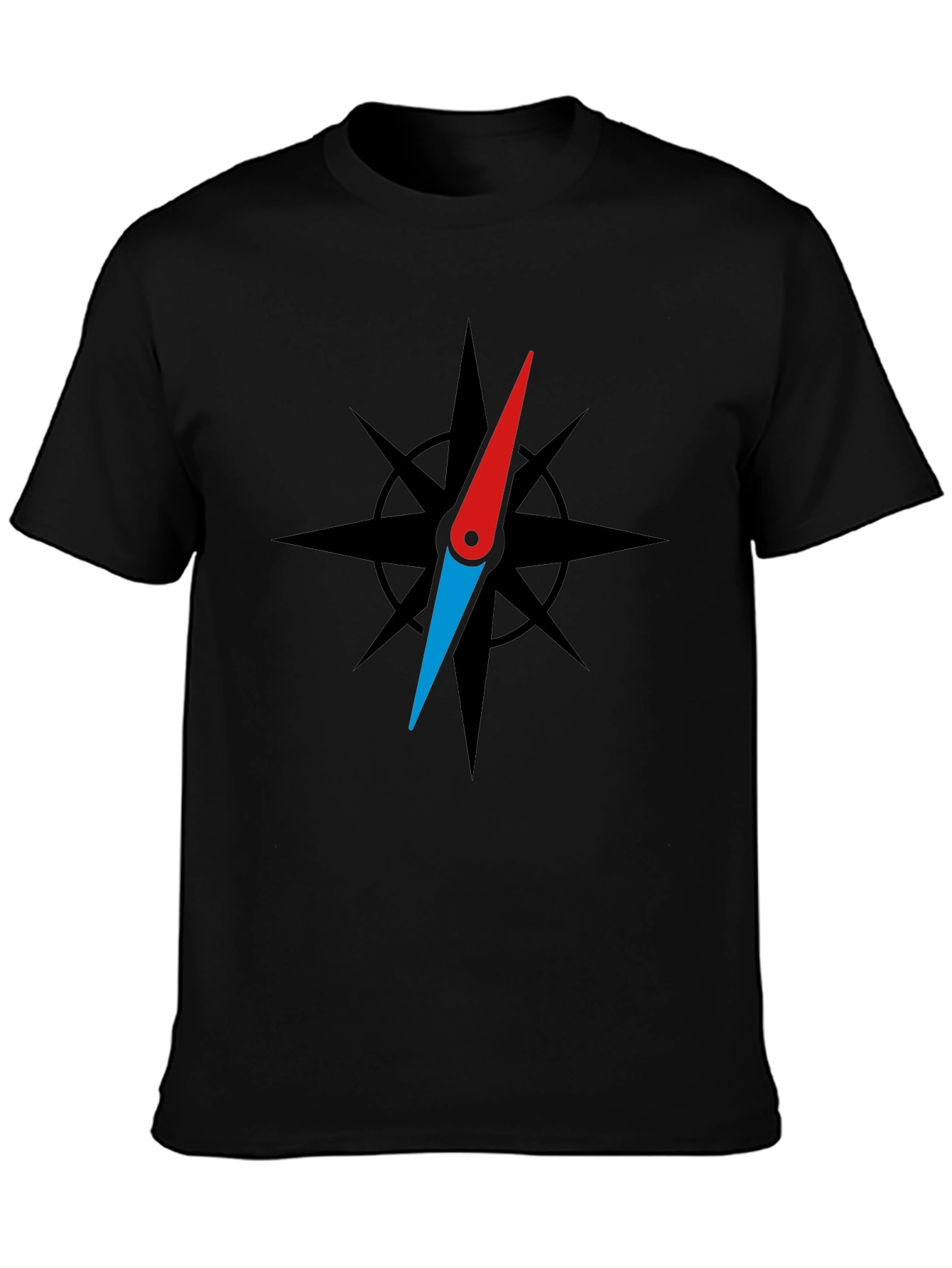 Compass Rose Graphic Black T-Shirt