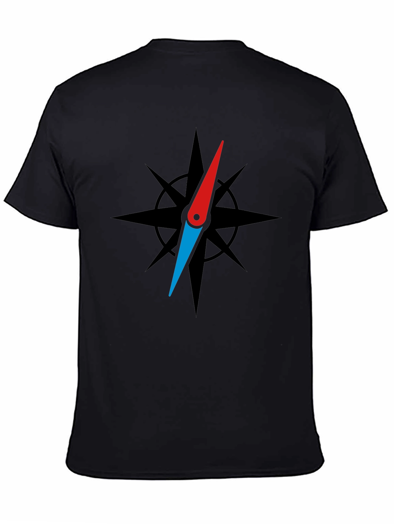 Compass Rose Graphic Black T-Shirt