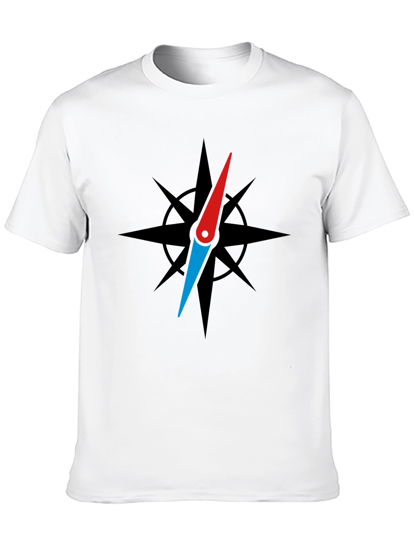 Compass Rose Graphic Black T-Shirt