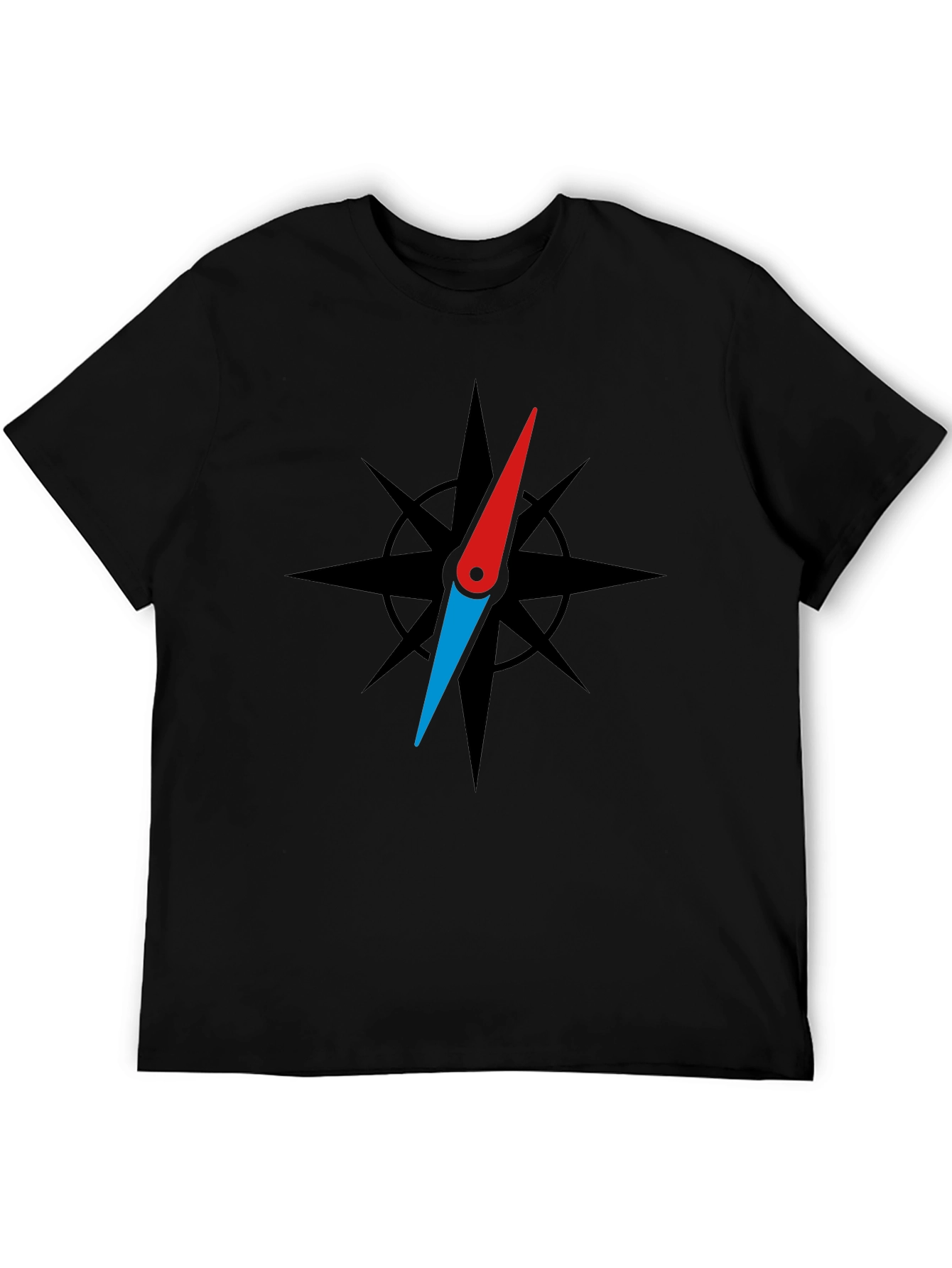 Compass Rose Graphic Black T-Shirt