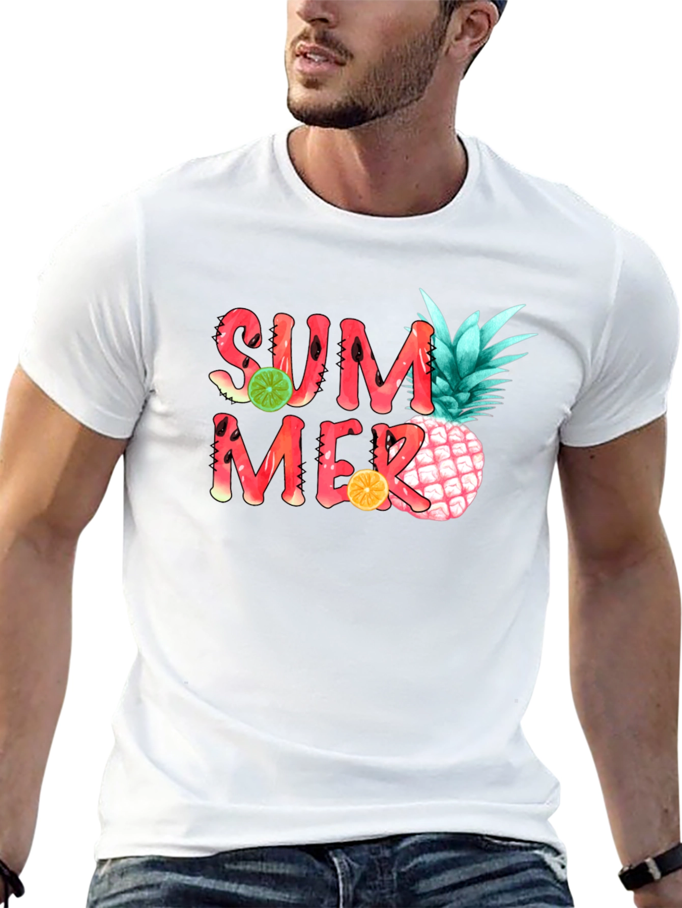 Summer Fruit T-Shirt - Tropical Pineapple Design