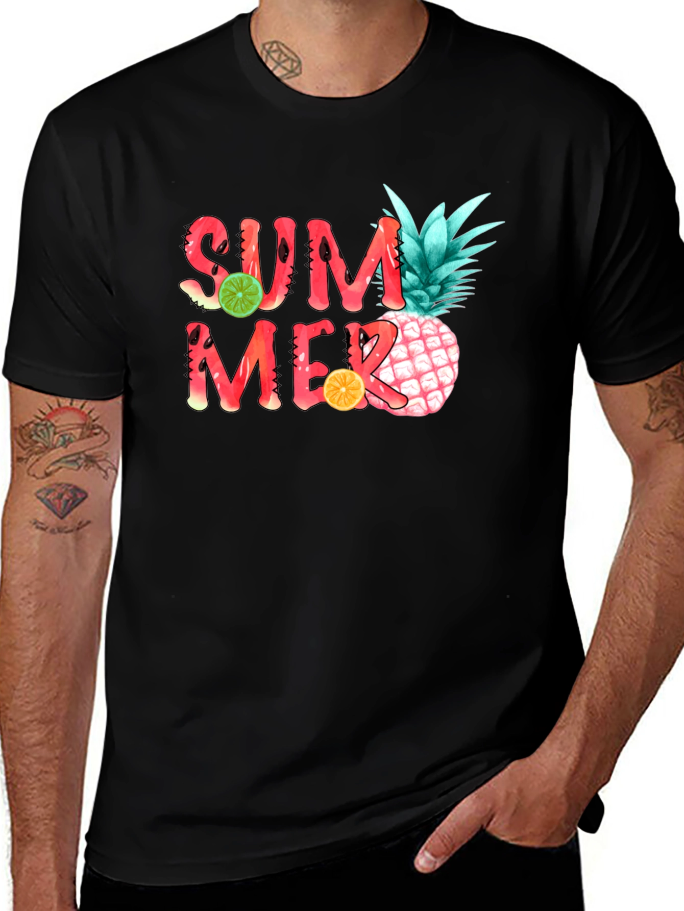 Summer Fruit T-Shirt - Tropical Pineapple Design