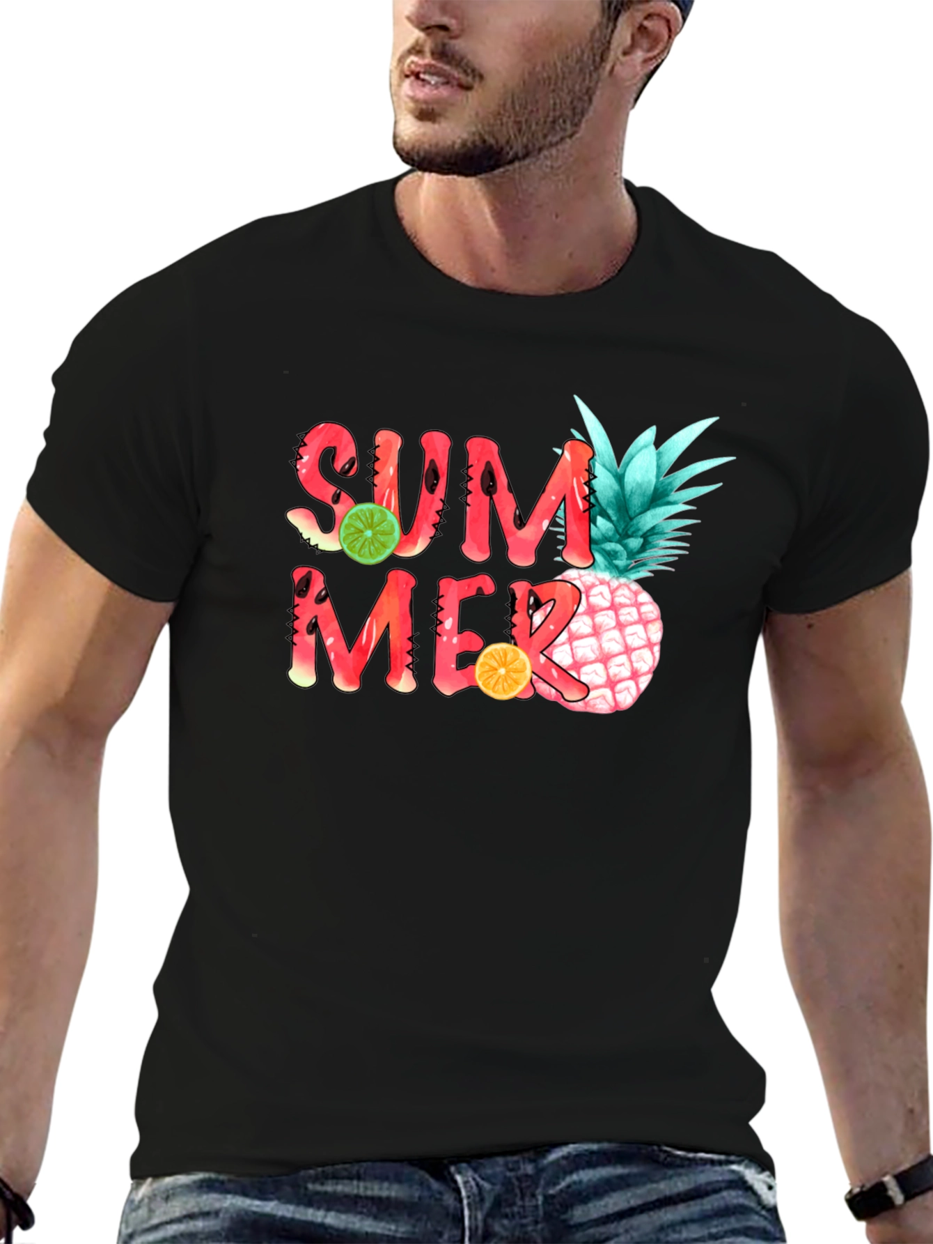 Summer Fruit T-Shirt - Tropical Pineapple Design