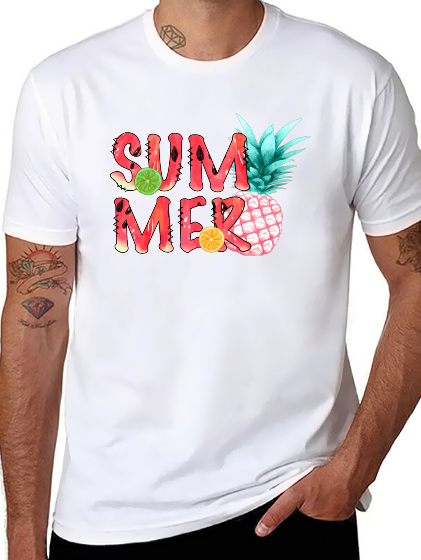 Summer Fruit T-Shirt - Tropical Pineapple Design