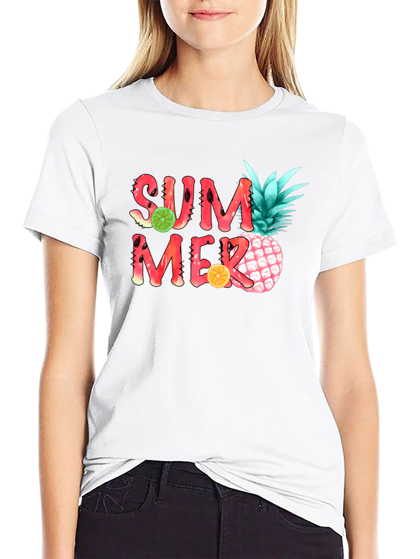 Summer Fruit T-Shirt - Tropical Pineapple Design