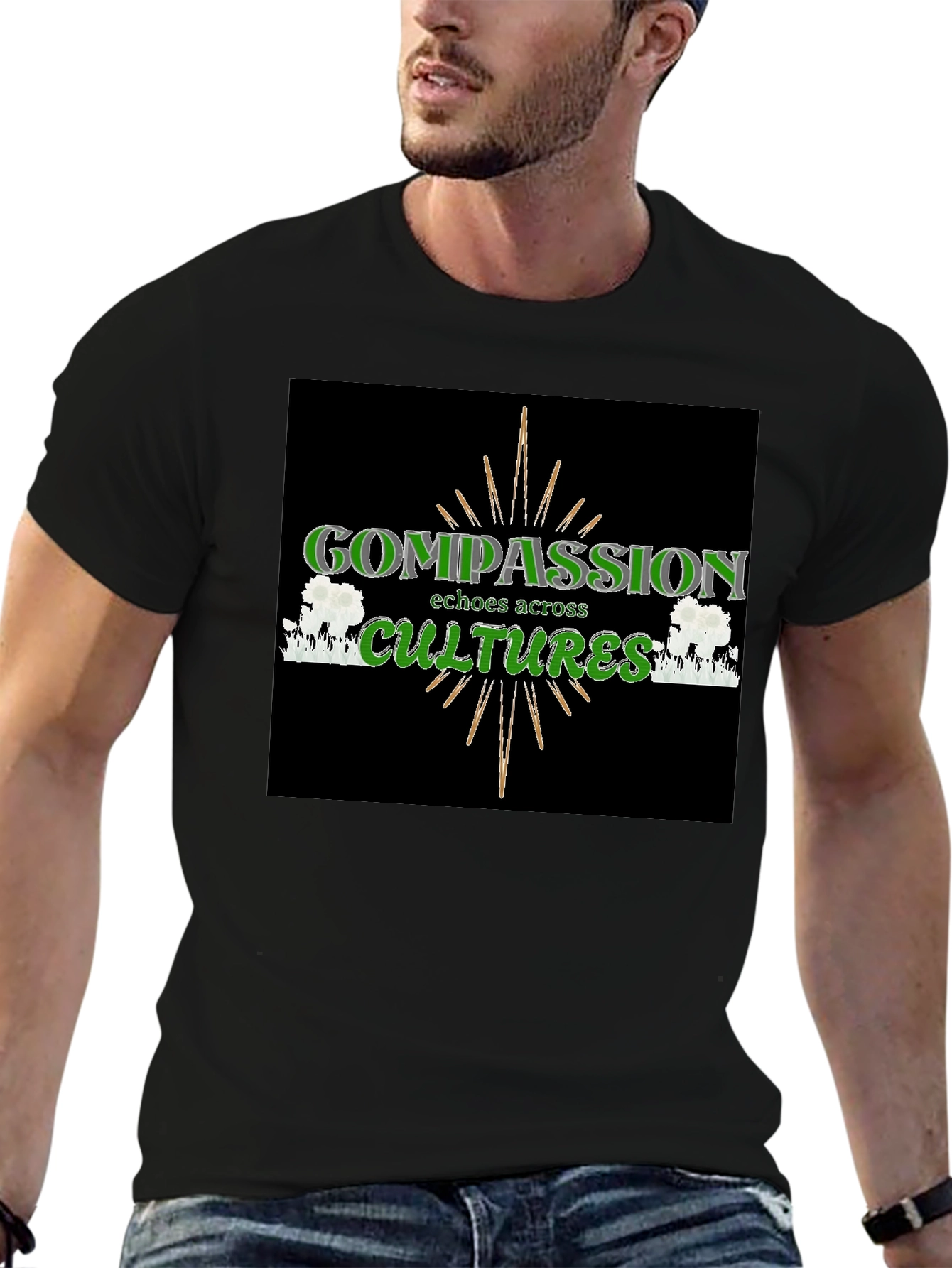 Compassion Cultures Black Graphic Tee