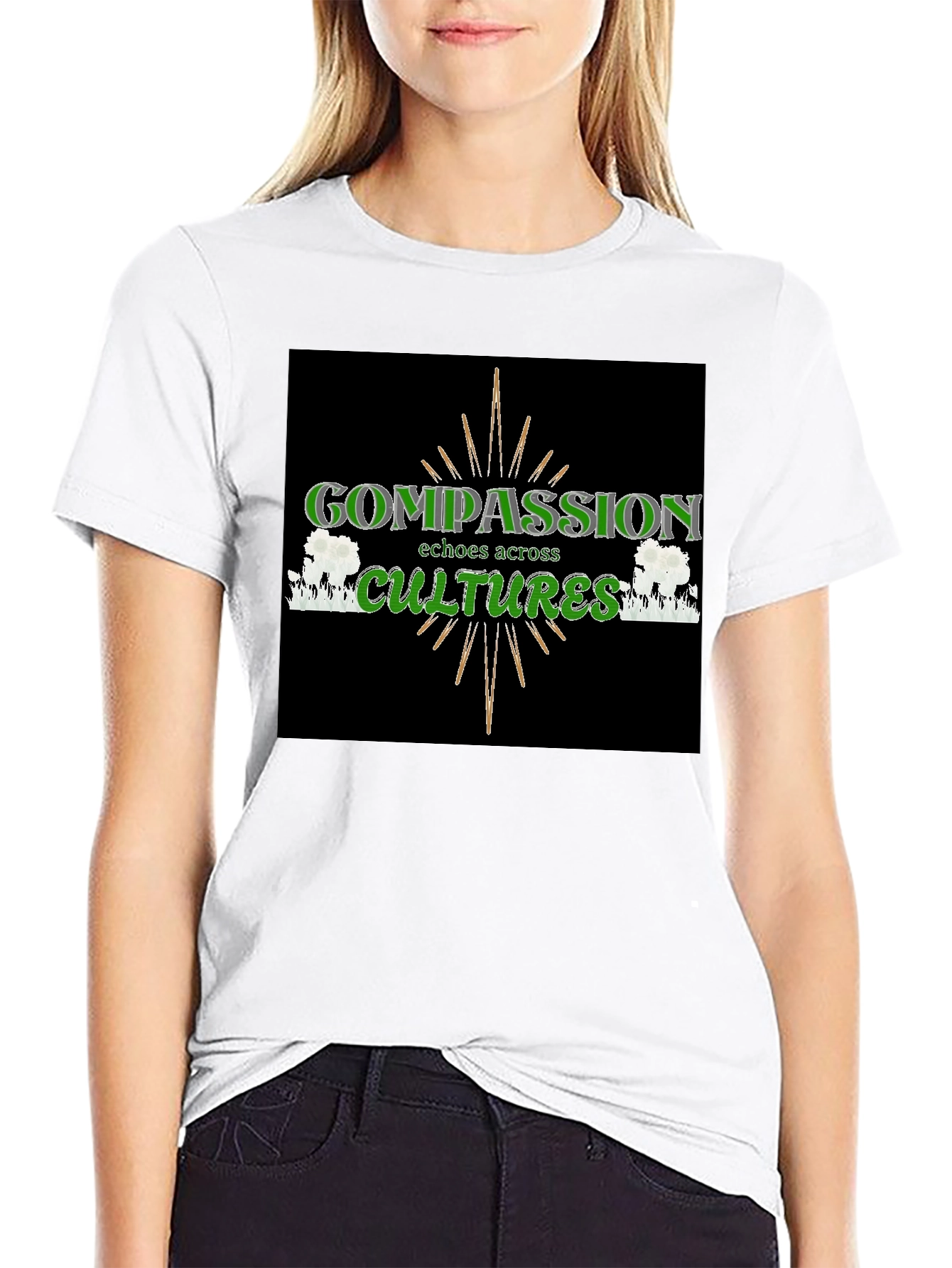 Compassion Cultures Black Graphic Tee