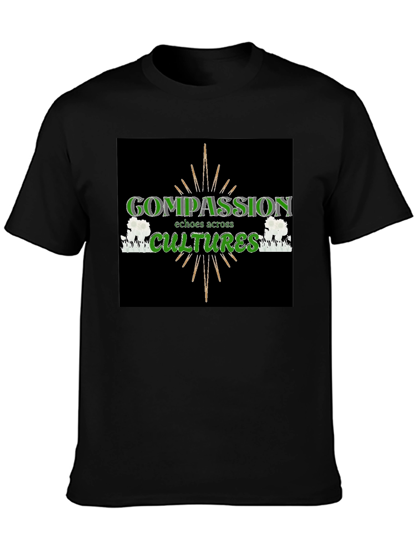 Compassion Cultures Black Graphic Tee