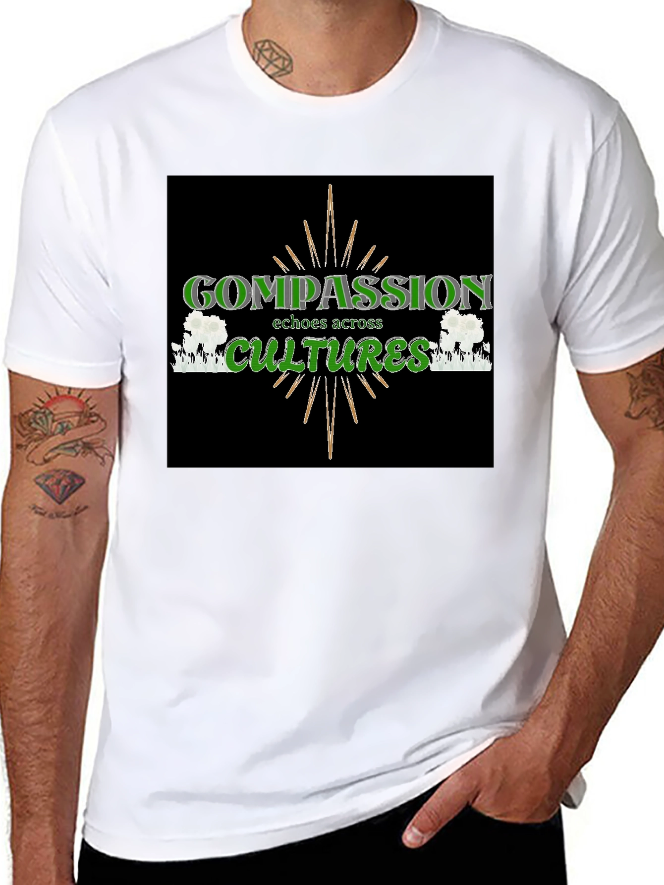 Compassion Cultures Black Graphic Tee